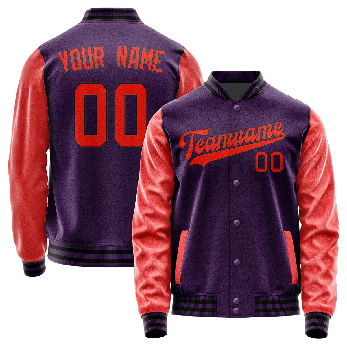 Custom Purple Orange Red Jacket JA0707120717B31712