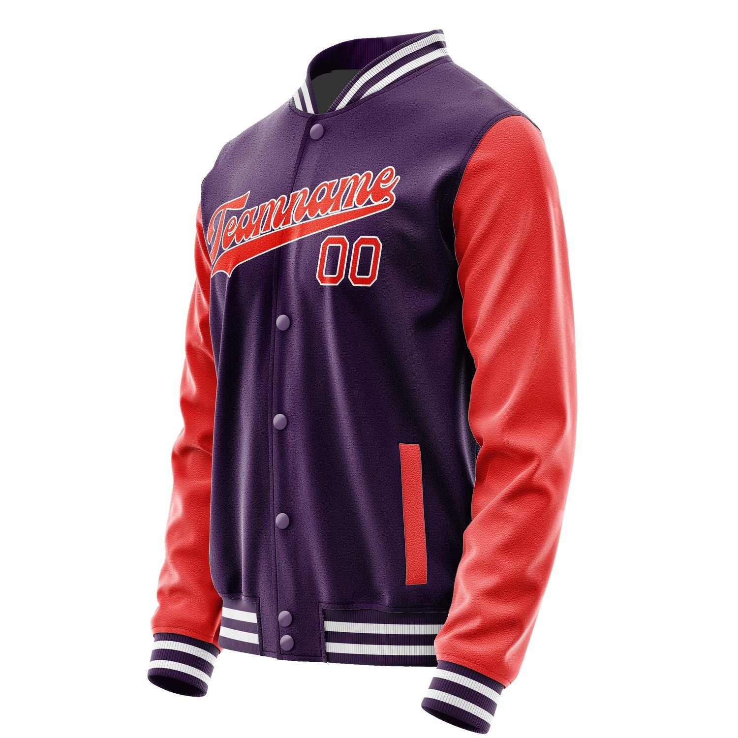 Custom Purple Orange Red Jacket JA0707120718B31812