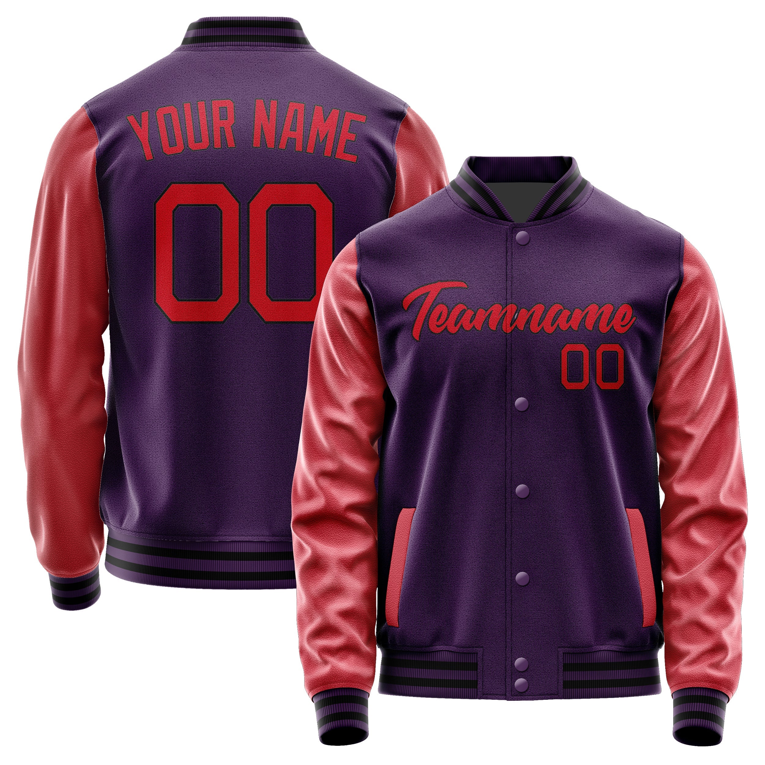 Custom Purple Red Jacket JA0707140717B21714