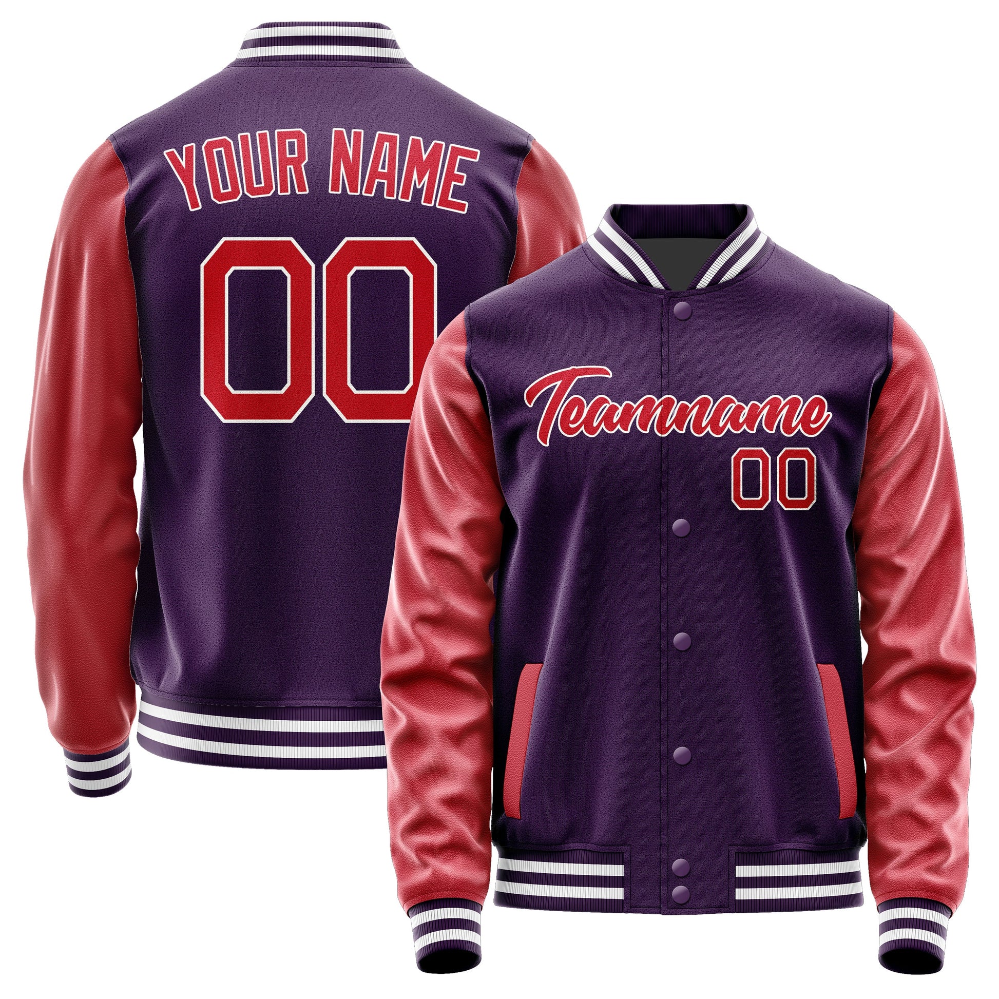 Custom Purple Red Jacket JA0707140718B21814