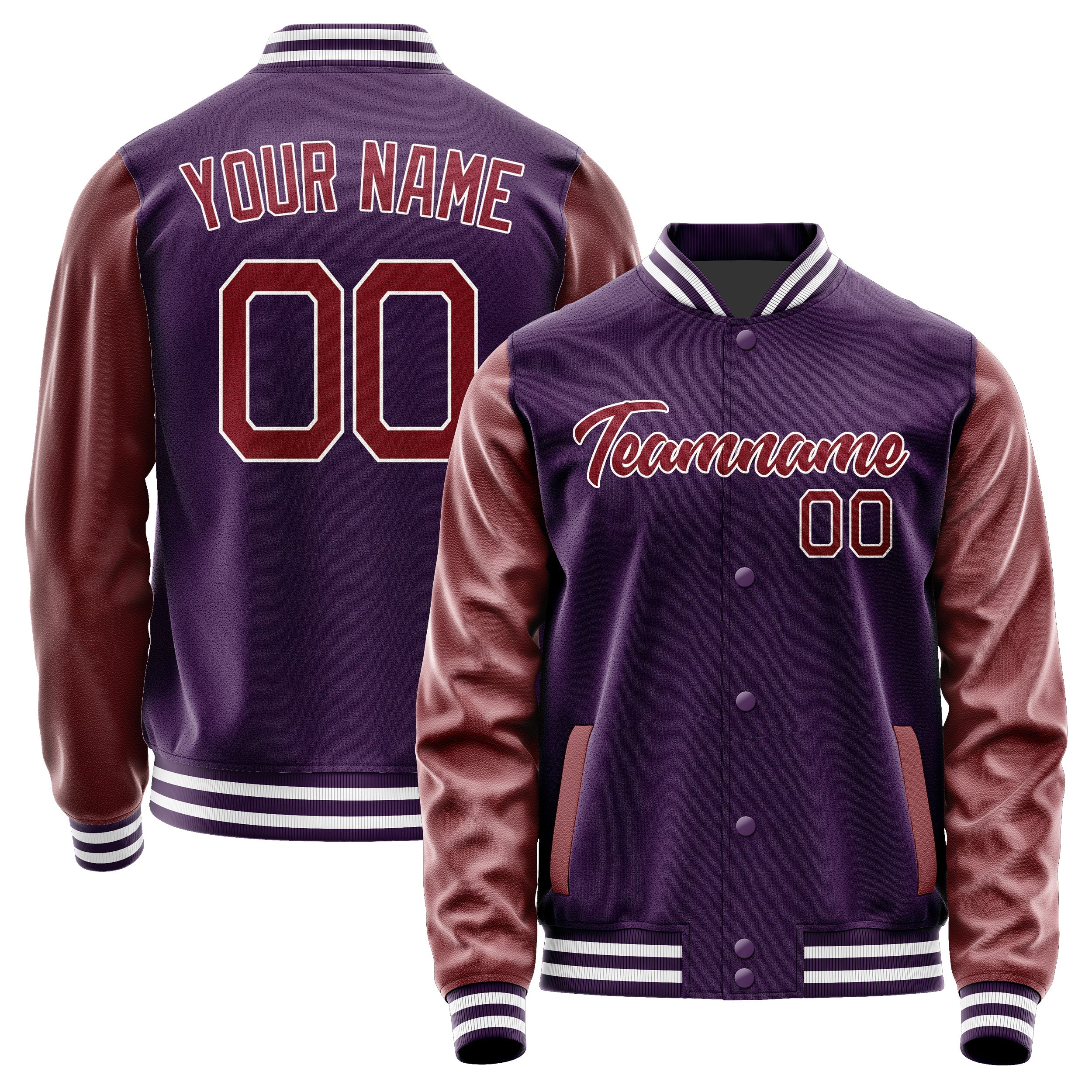 Custom Purple Crimson Red Jacket JA0707150718B21815