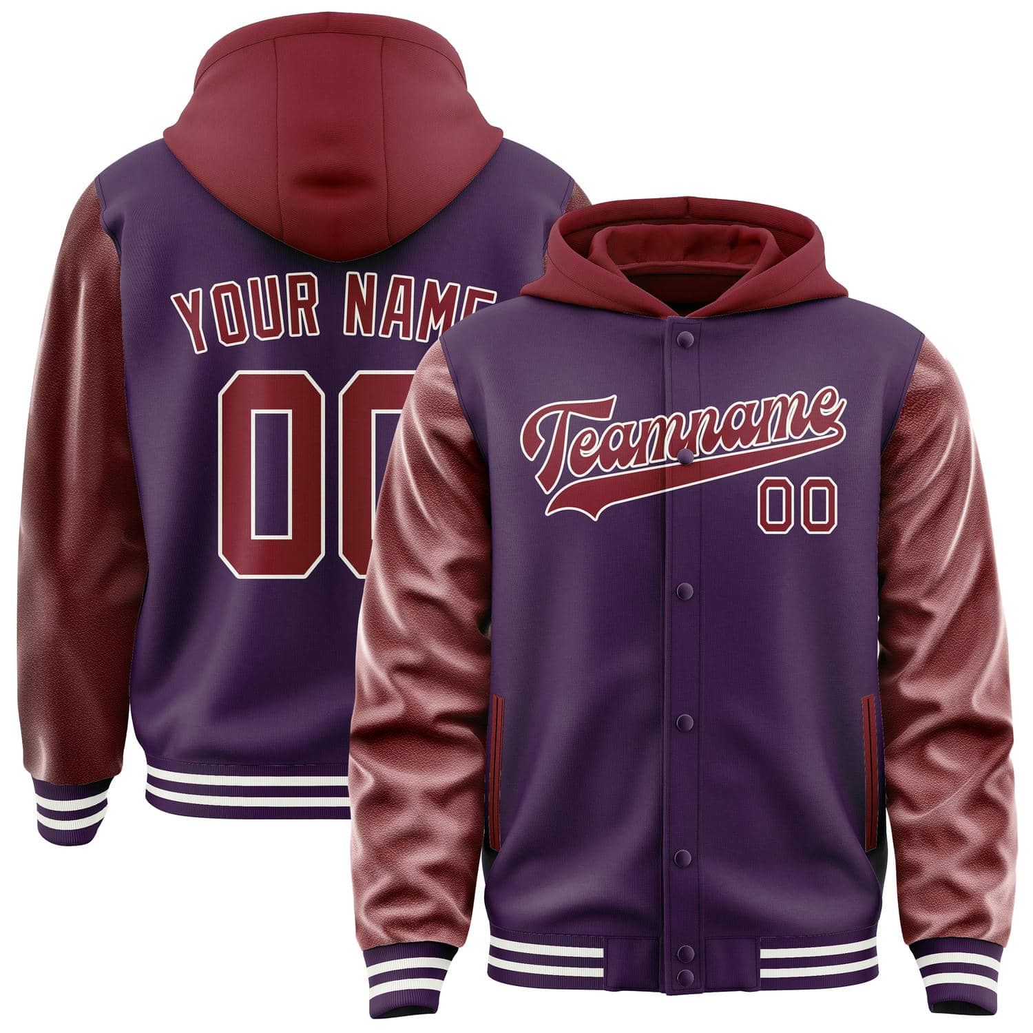 Custom Purple Crimson Red Jacket