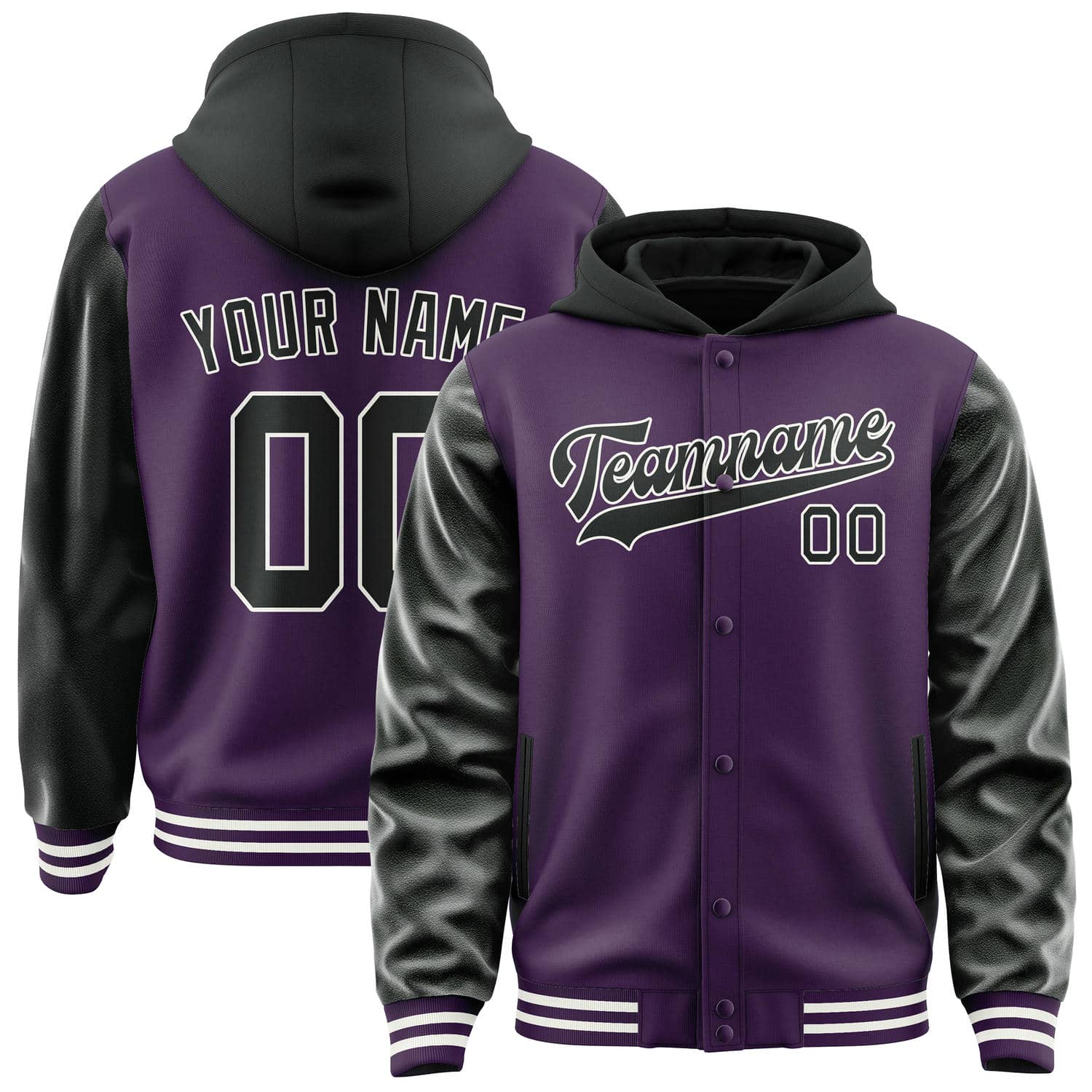Custom Purple Black Jacket