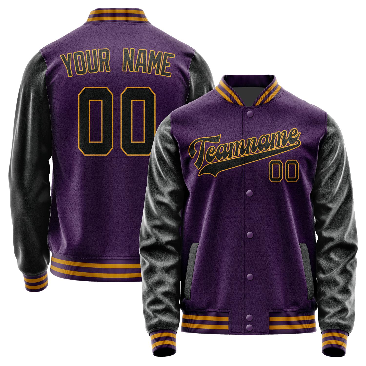 Custom Purple Black Jacket JA0707170719B31917