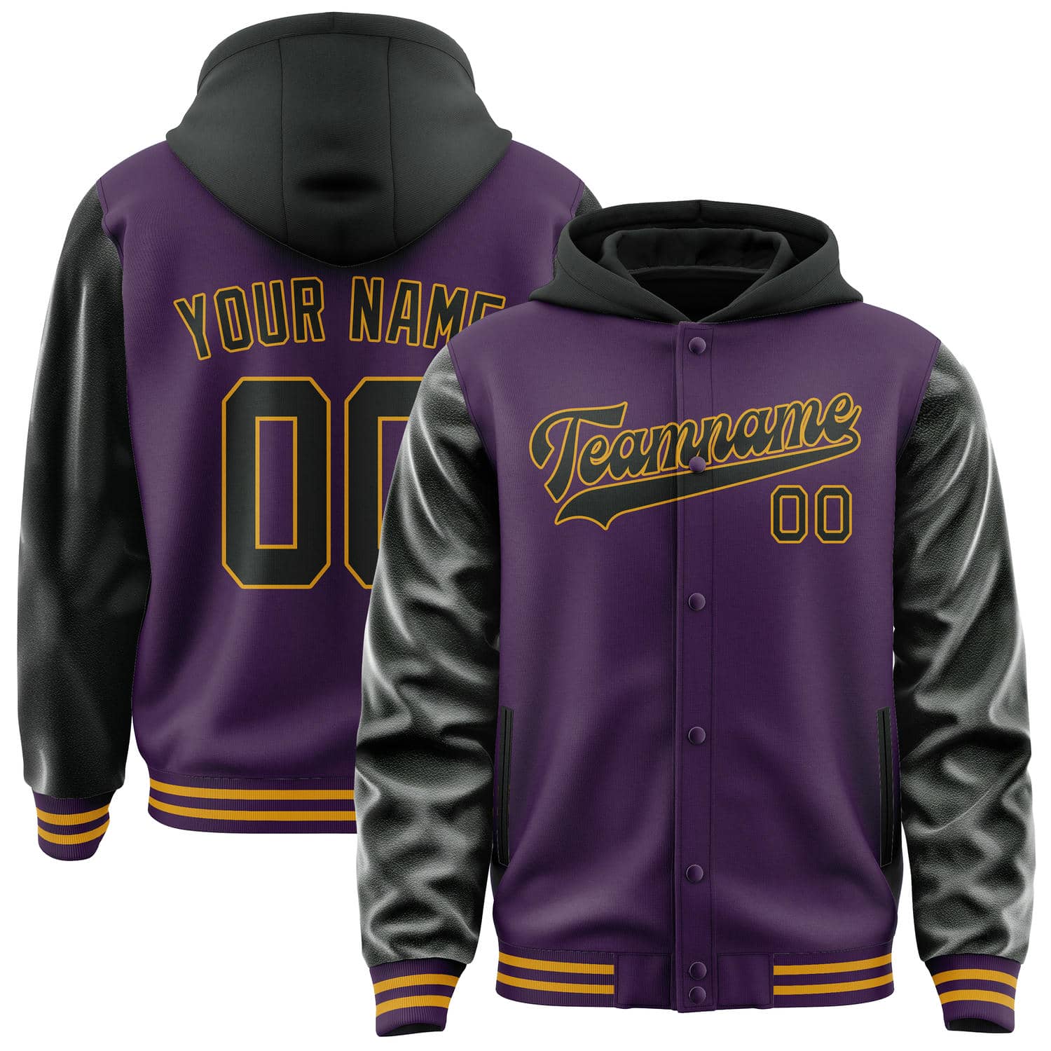 Custom Purple Black Jacket