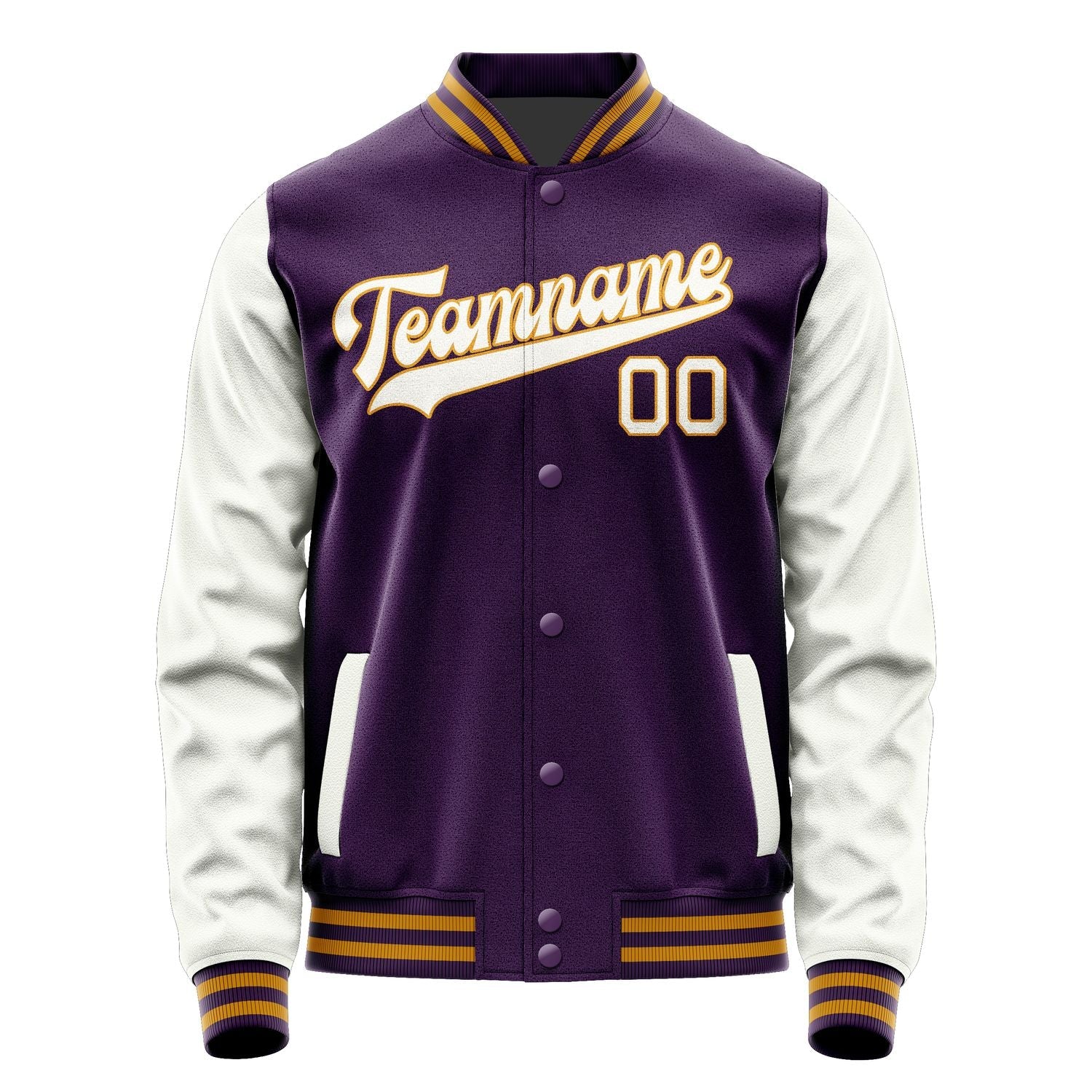 Custom Purple White Jacket JA0707180719B31918