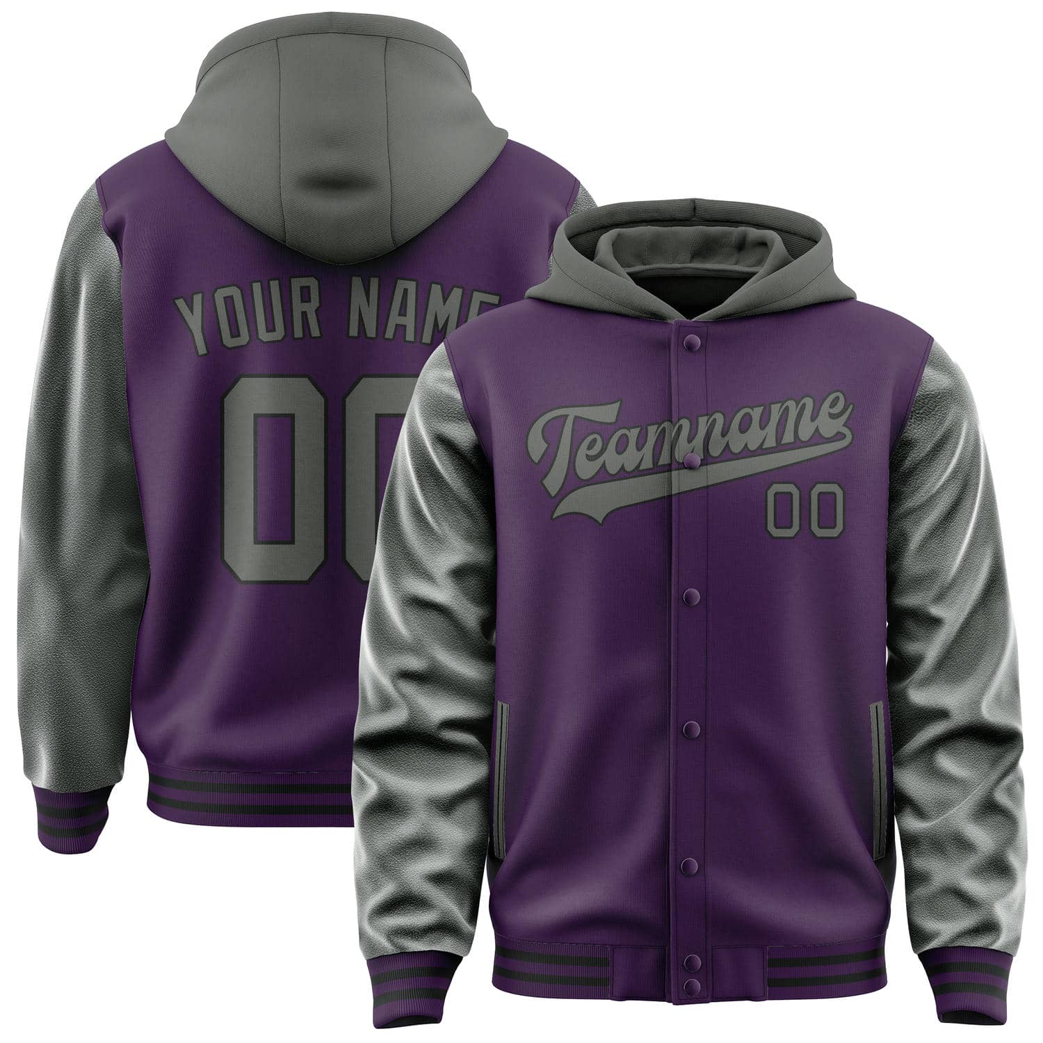 Custom Purple Dark Grey Jacket