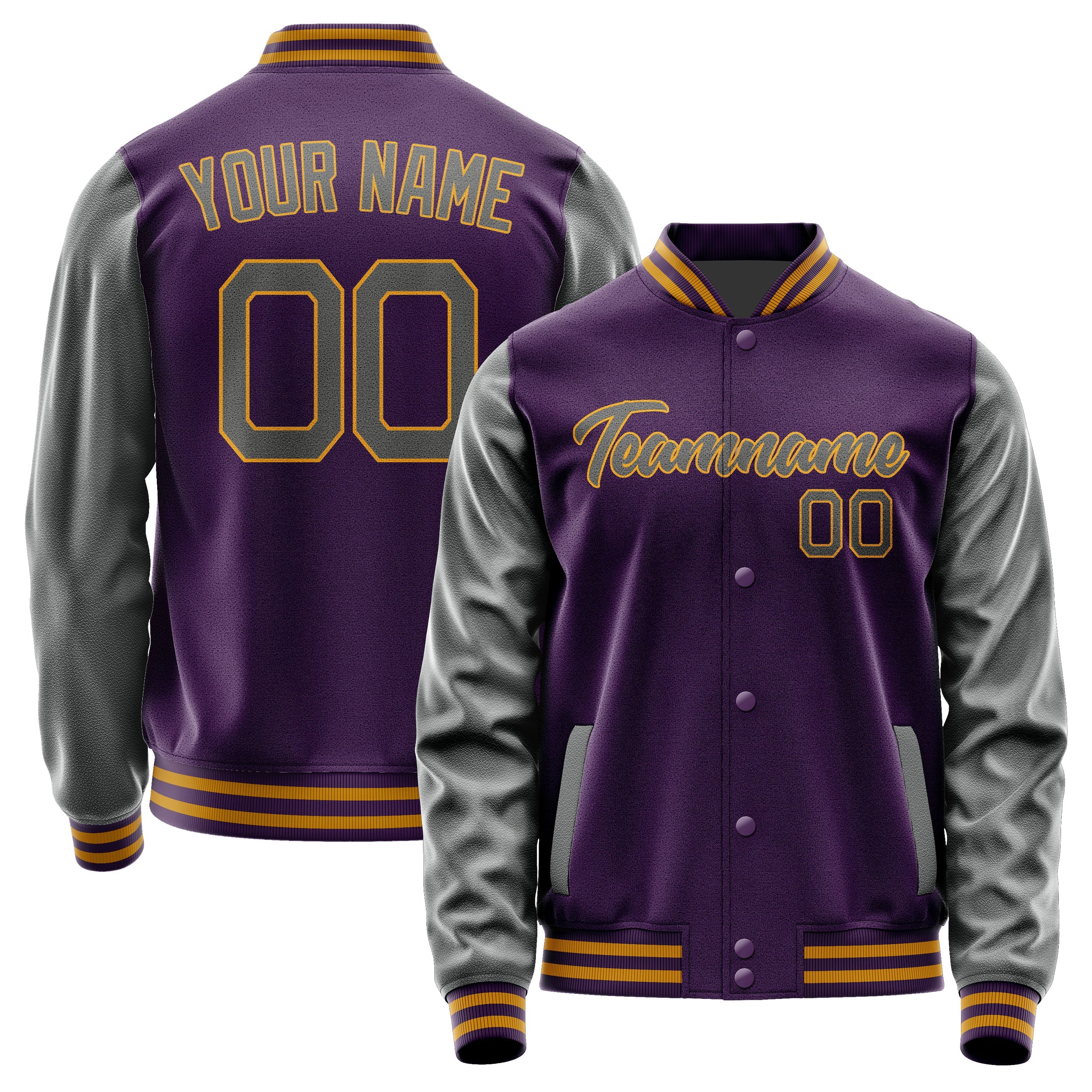 Custom Purple Dark Grey Jacket JA0707200719B21920