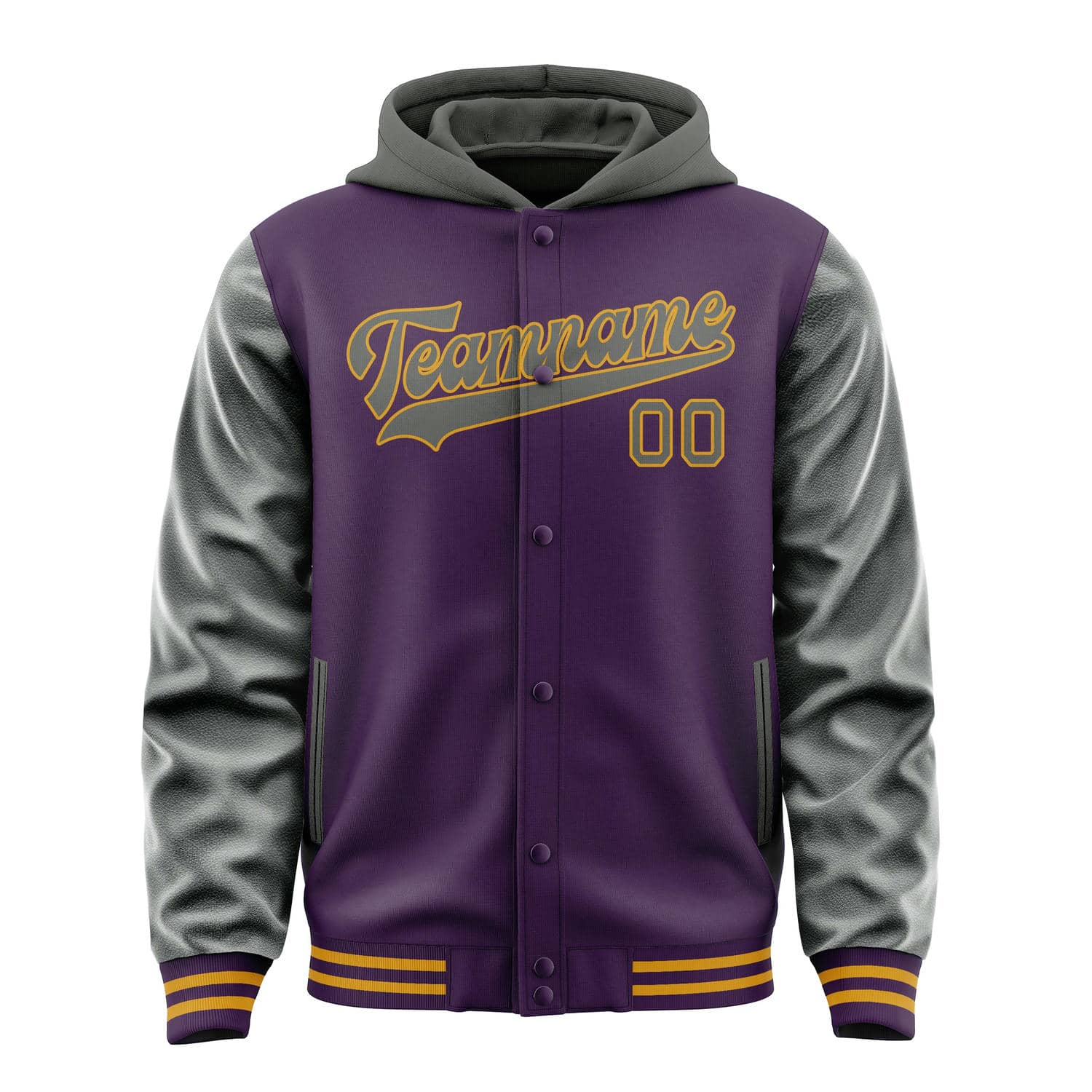 Custom Purple Dark Grey Jacket