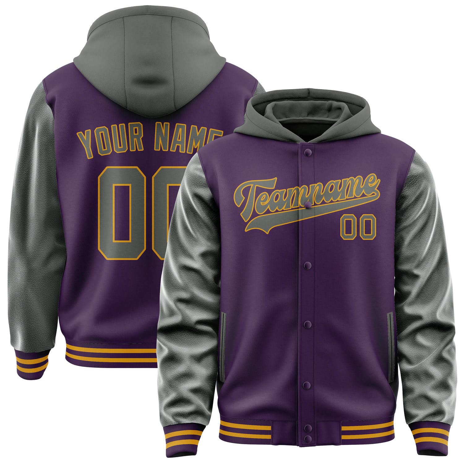 Custom Purple Dark Grey Jacket