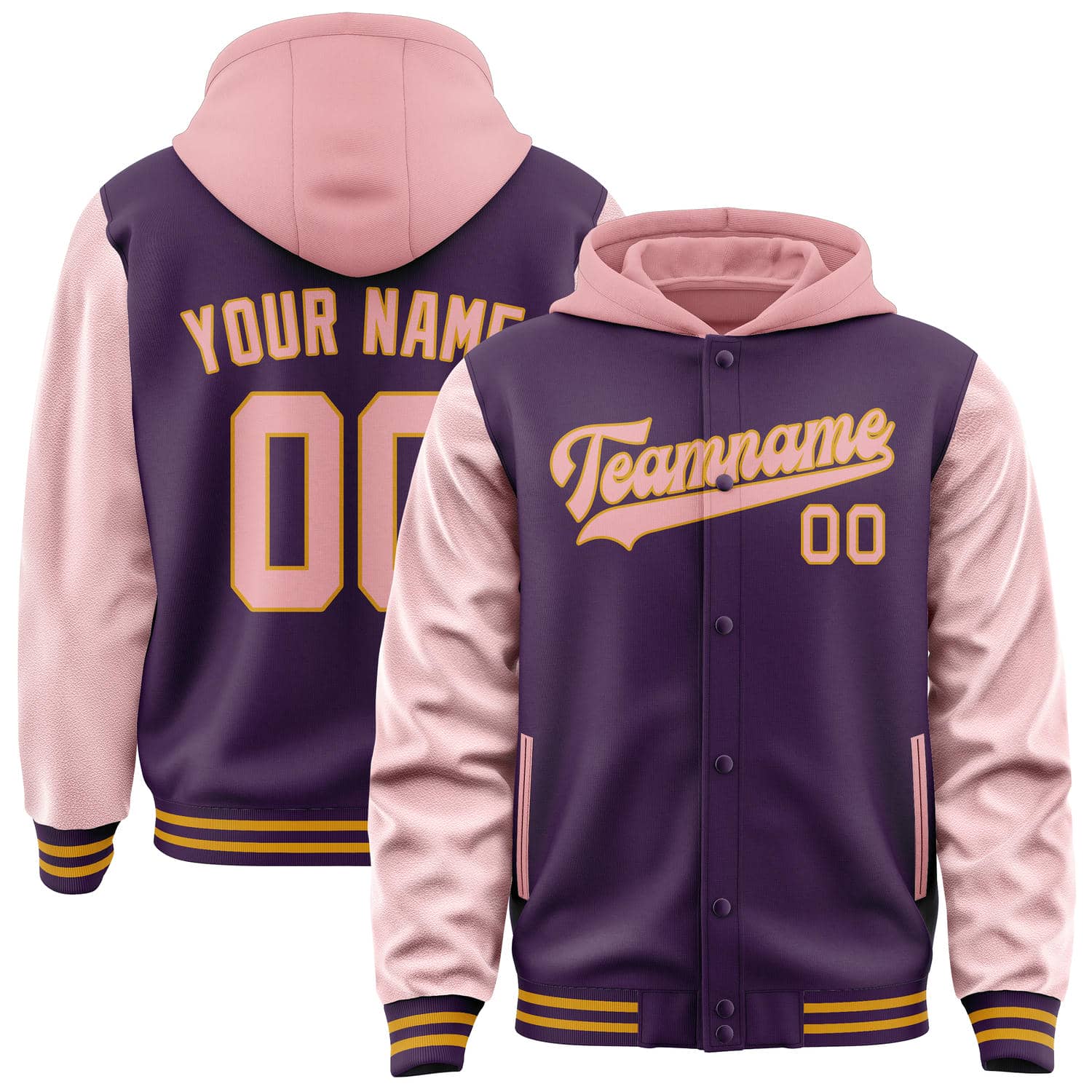 Custom Purple Light Pink Jacket