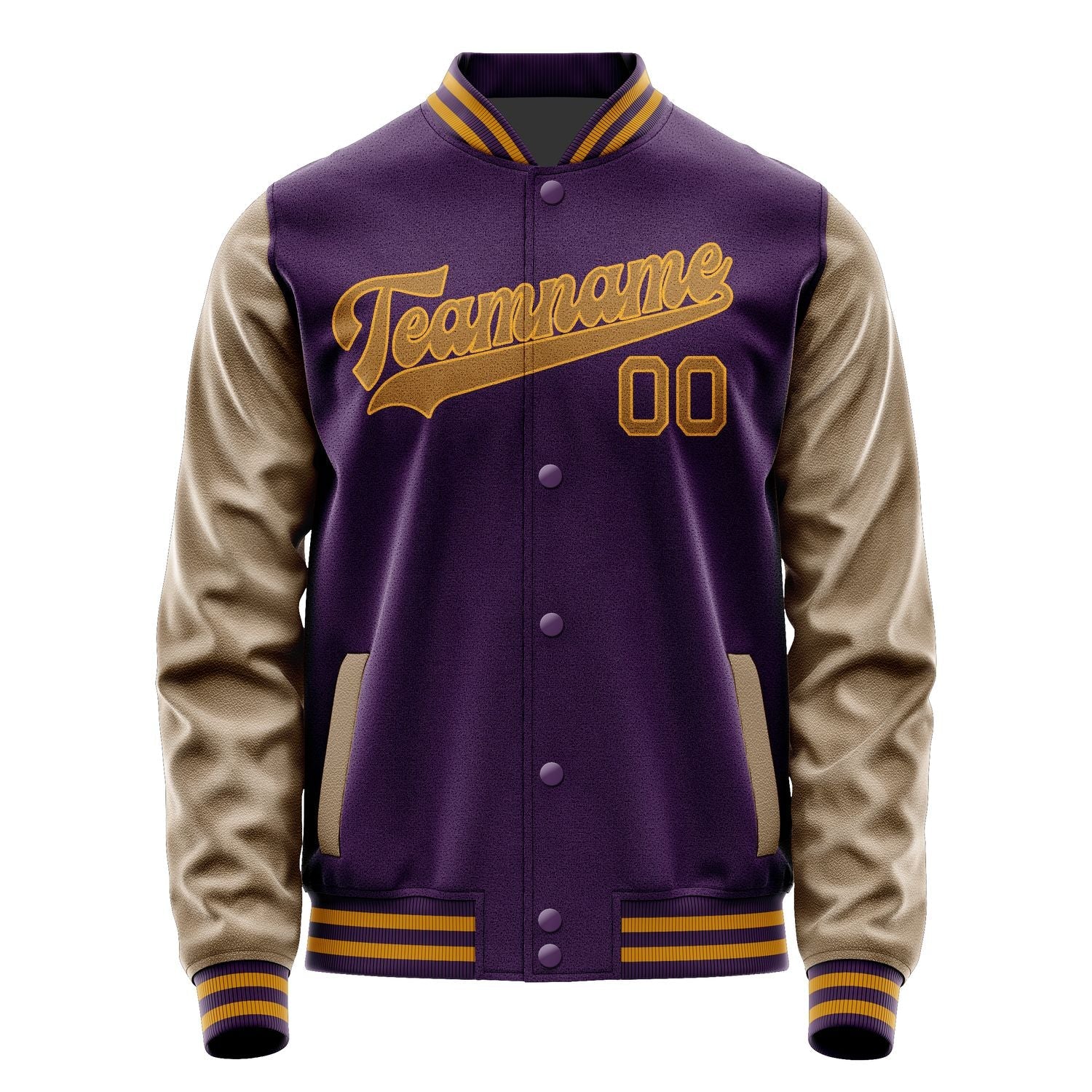Custom Purple Khaki Jacket JA0707220719B31922