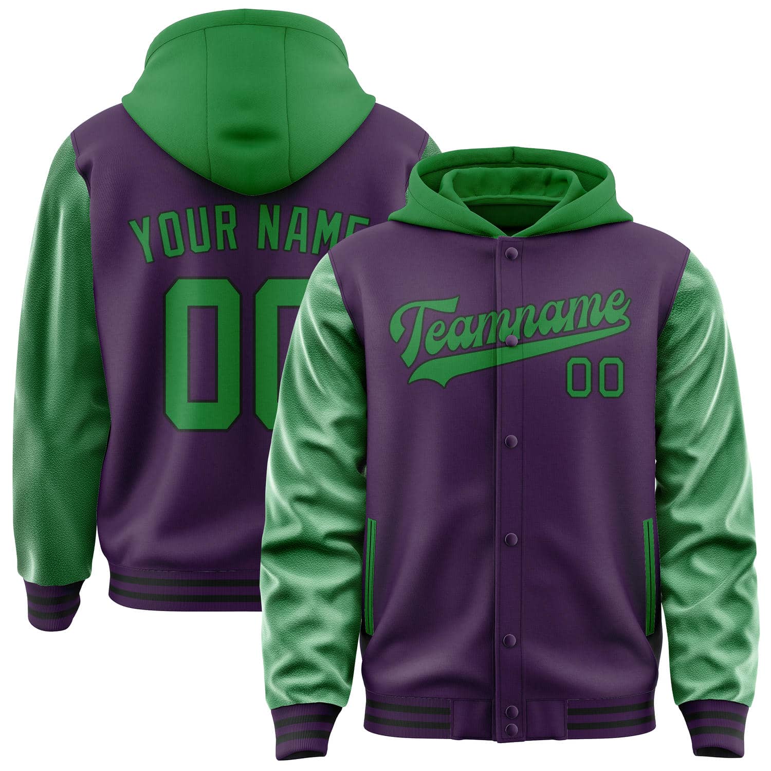 Custom Purple Emerald Green Jacket