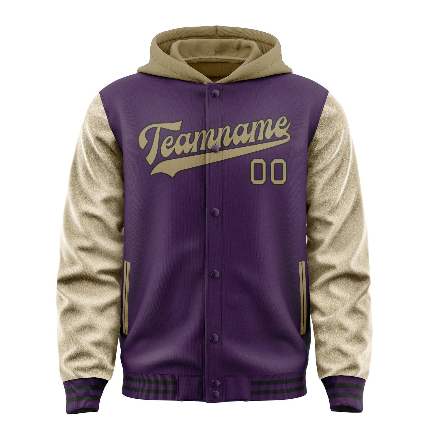 Custom Purple Light Khaki Jacket