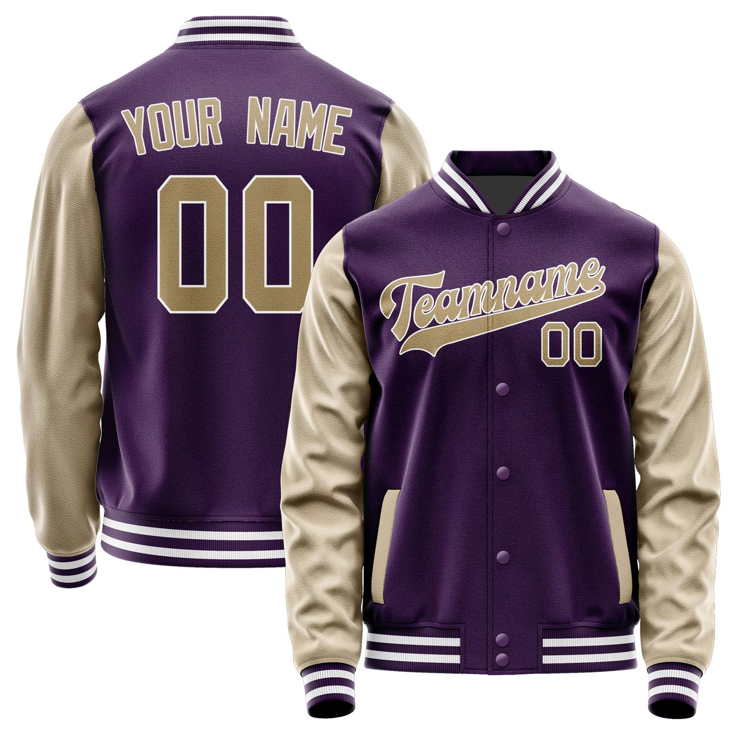 Custom Purple Light Khaki Jacket JA0707250718B31825
