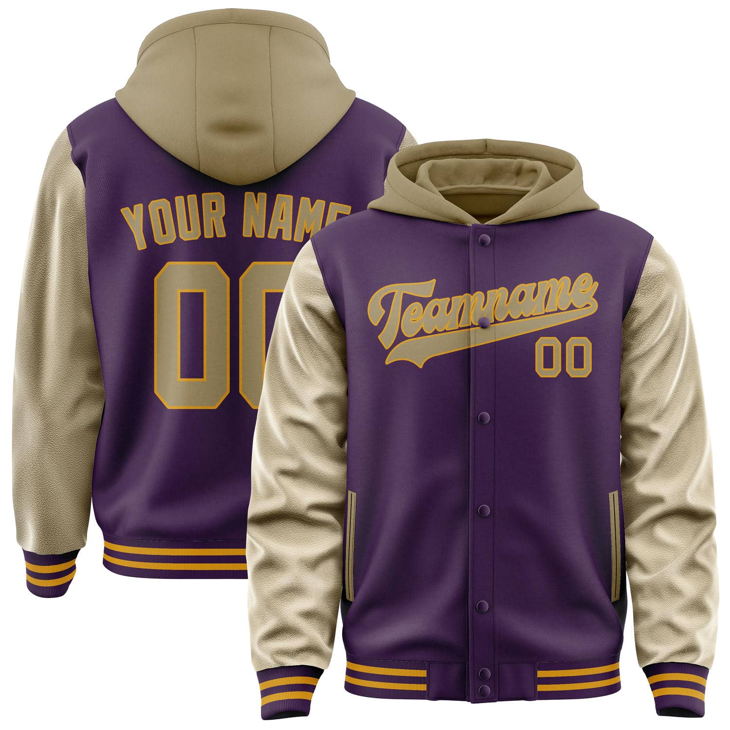 Custom Purple Light Khaki Jacket