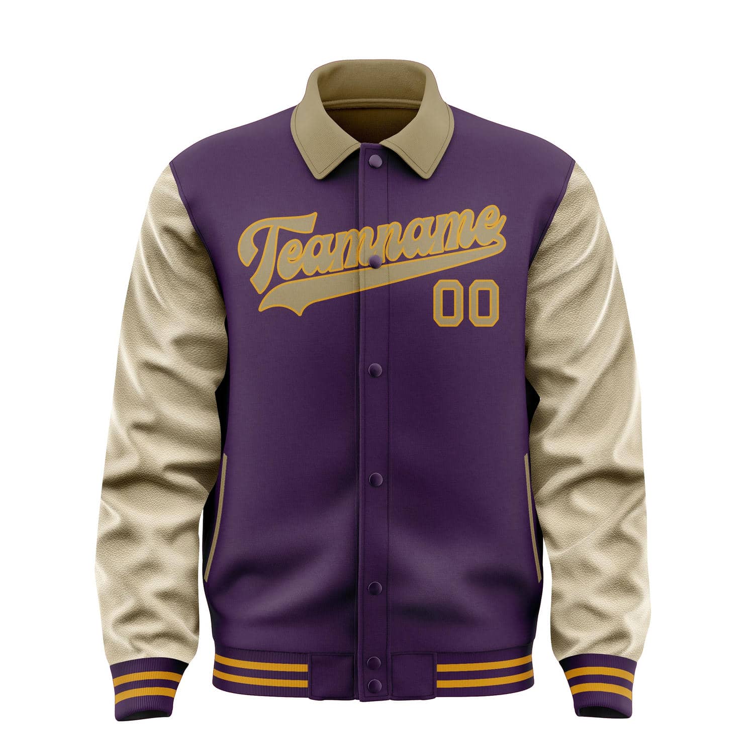 Custom Purple Light Khaki Jacket