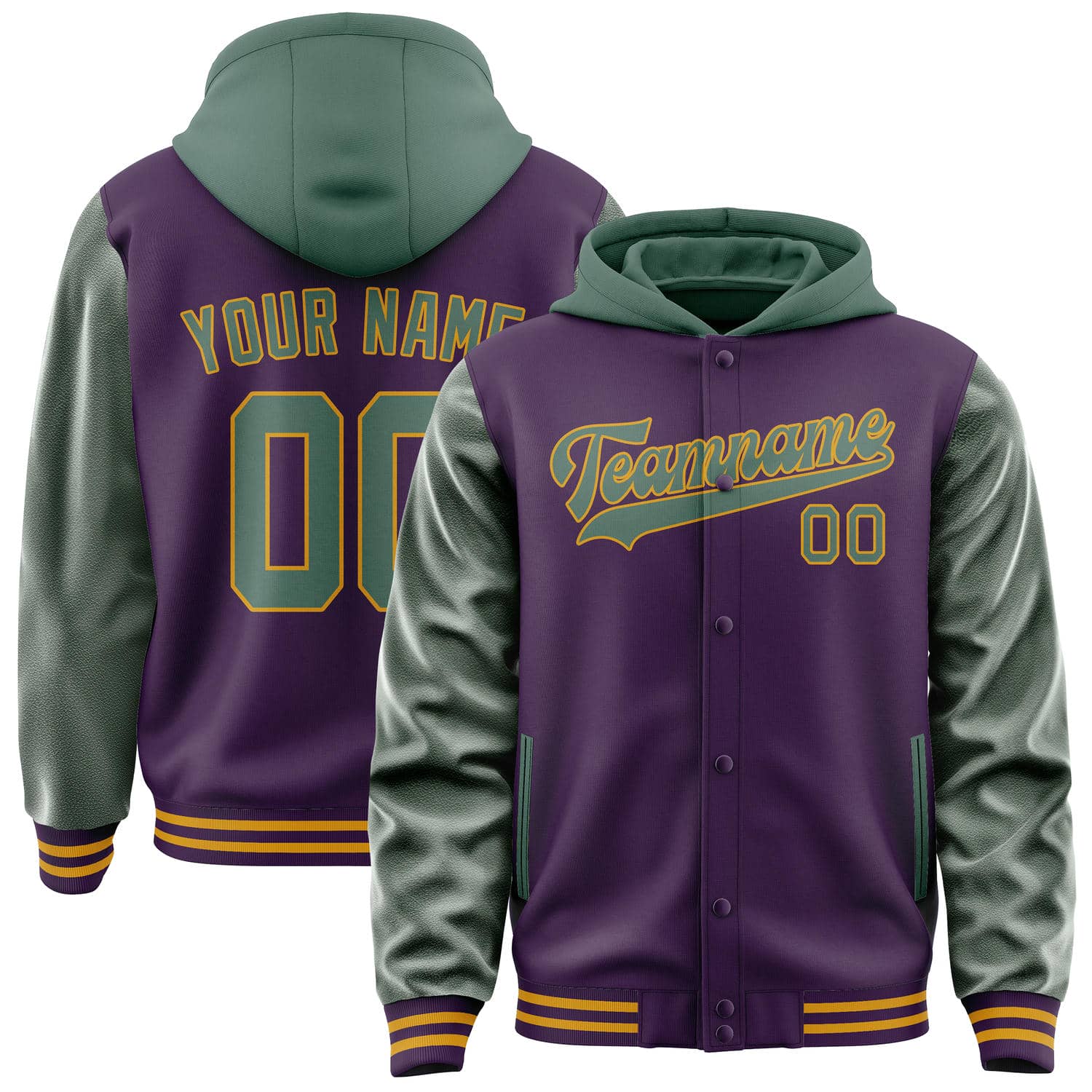 Custom Purple Blue Green Jacket