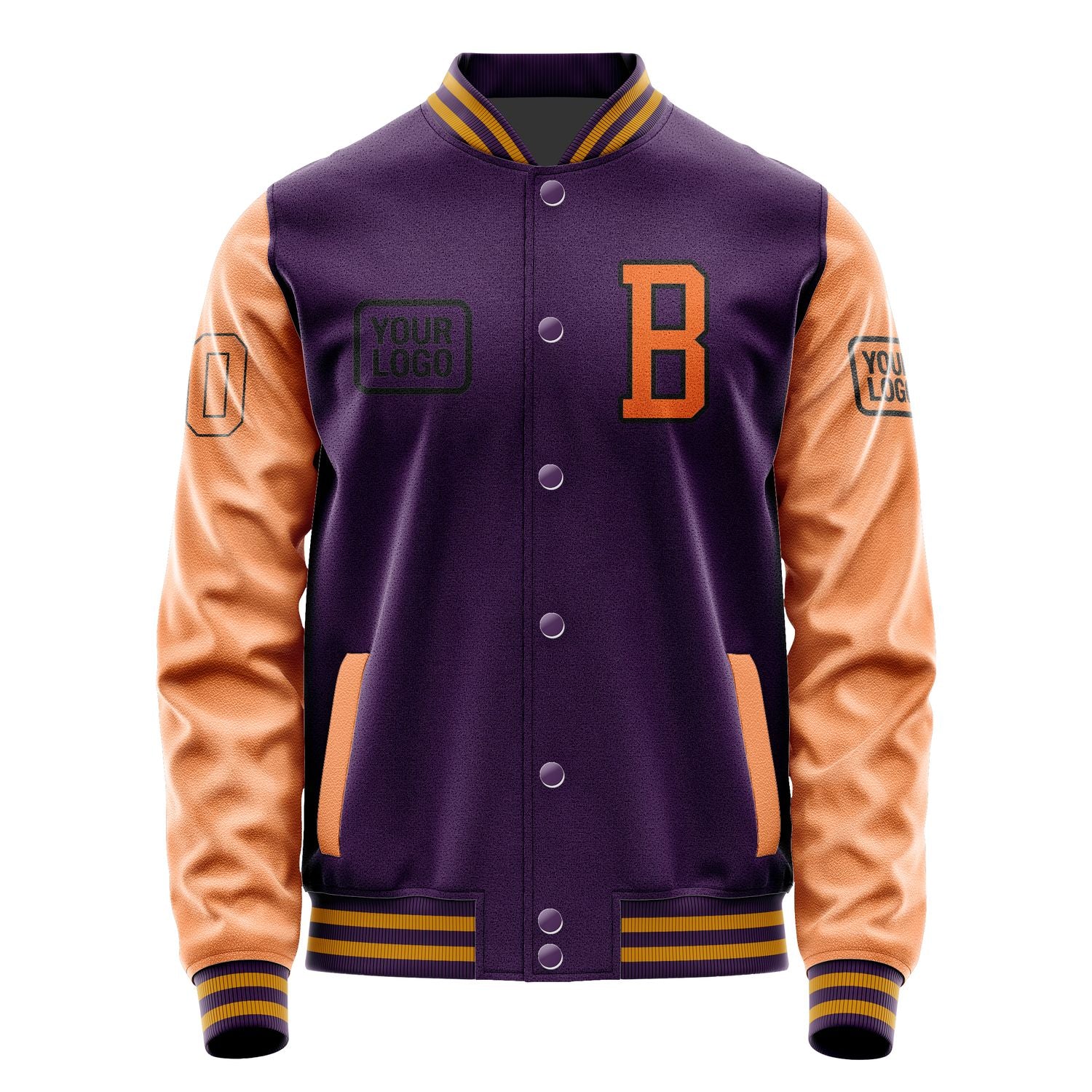 Custom Purple Orange Jacket JA070728071917282817