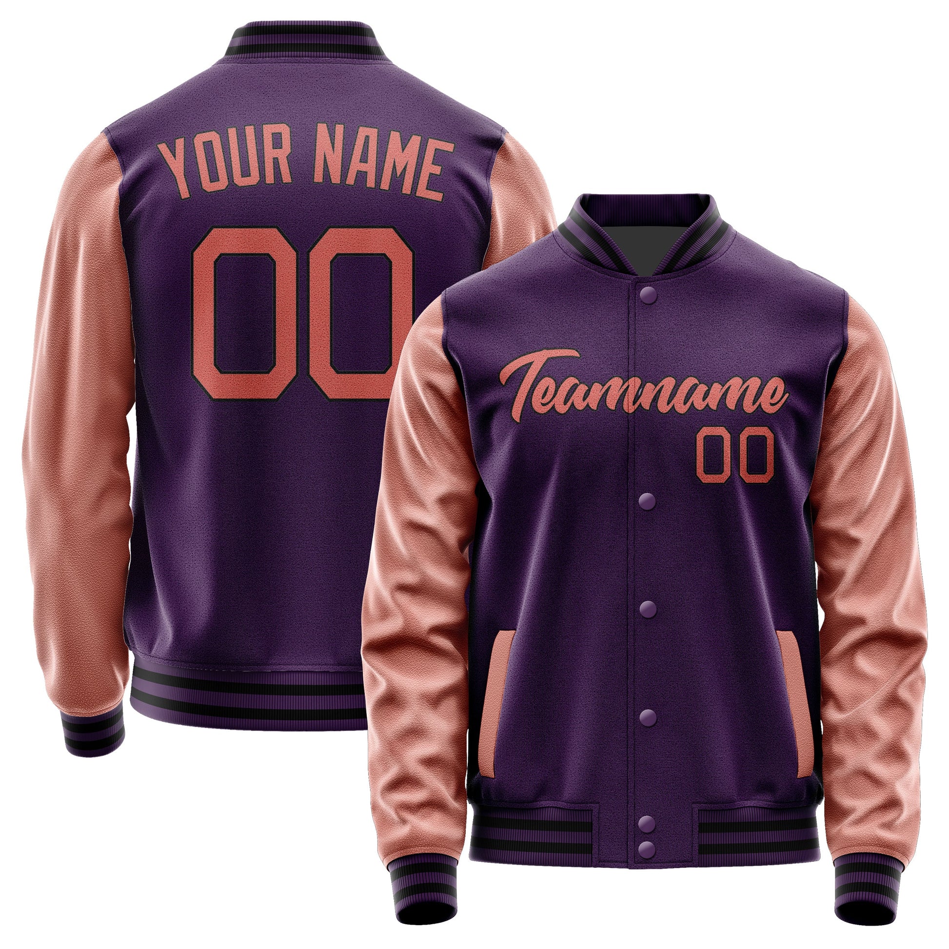 Custom Purple Copper Rose Jacket JA0707290717B21729