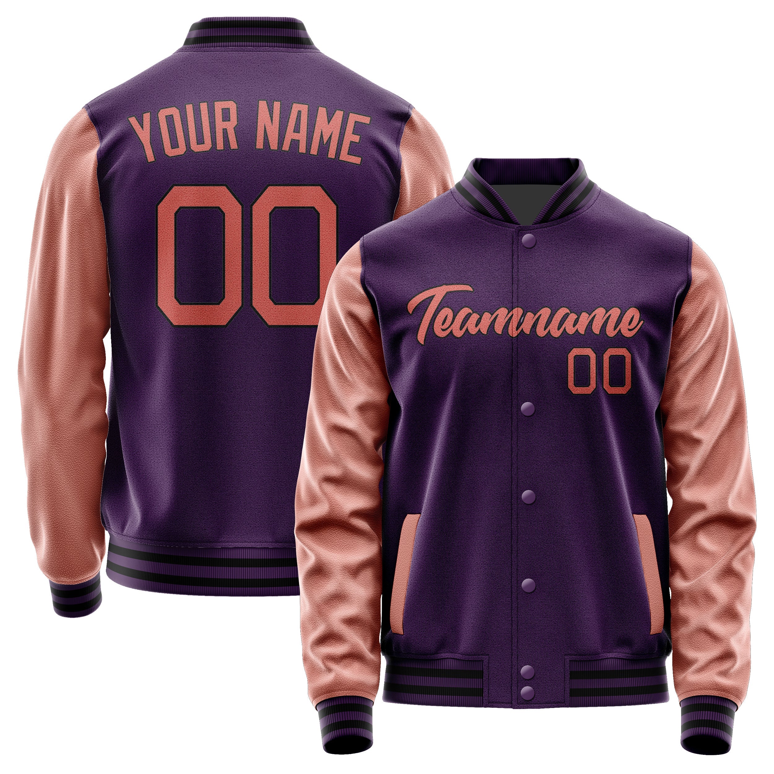 Custom Purple Copper Rose Jacket JA0707290717B21729
