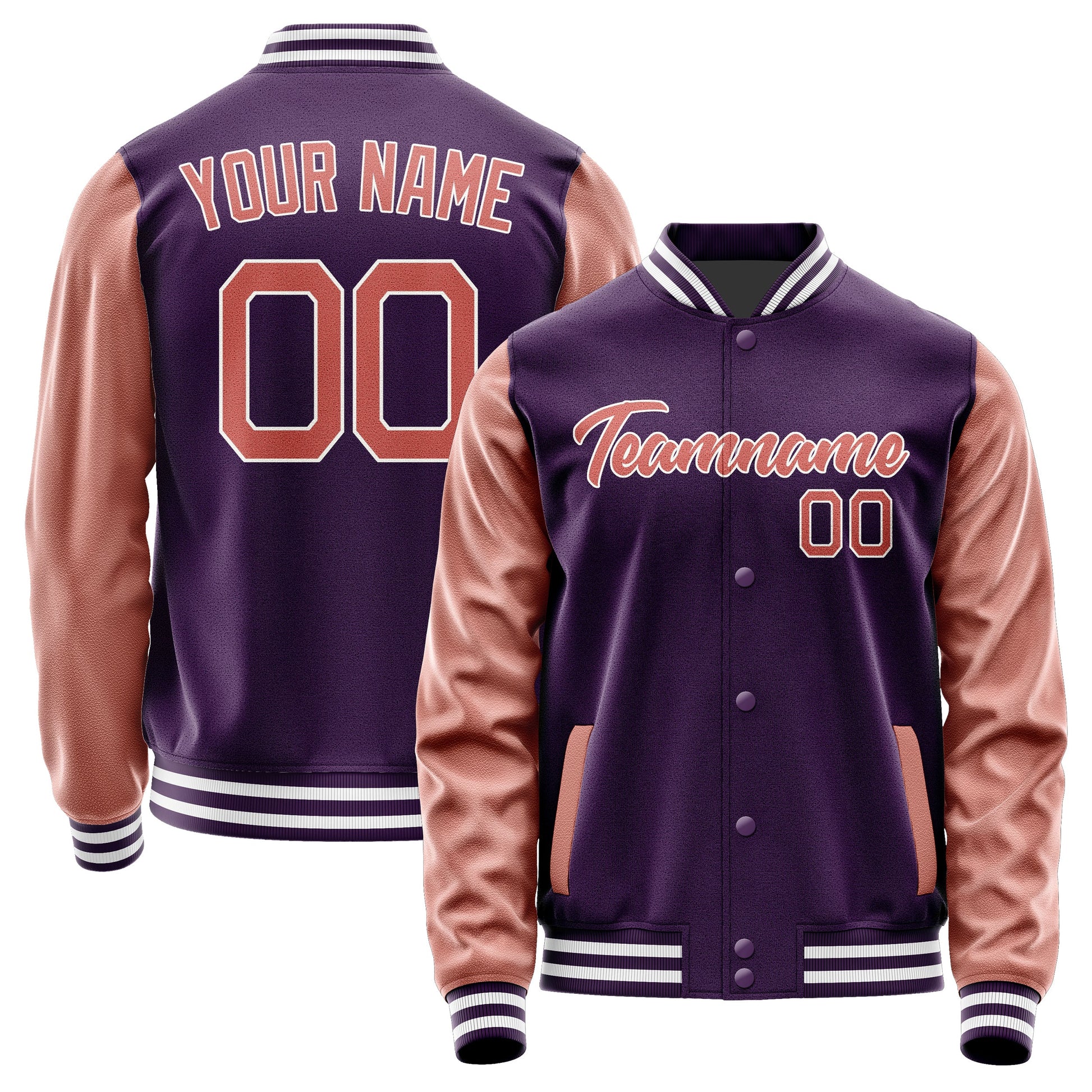 Custom Purple Copper Rose Jacket JA0707290718B21829