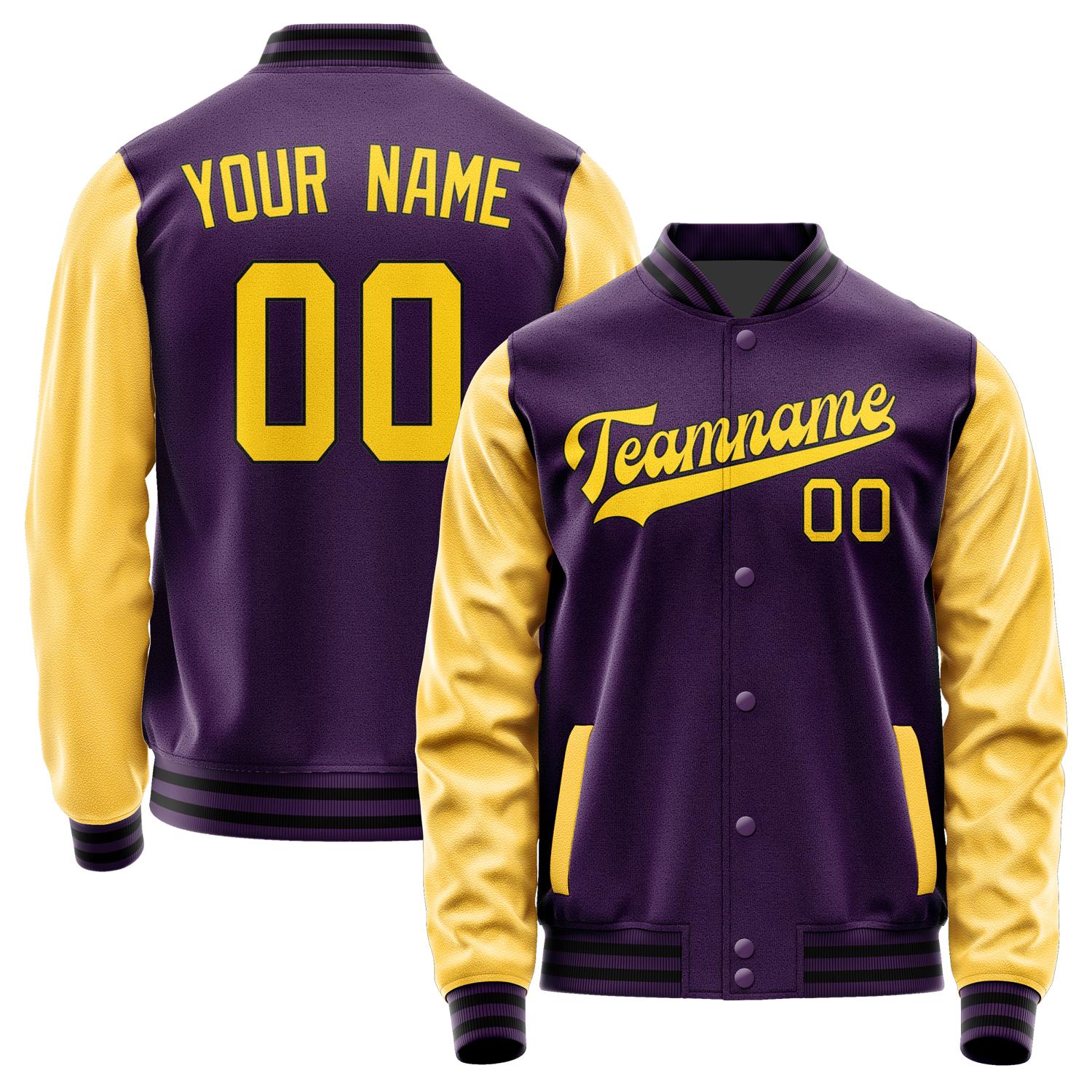 Custom Purple Gold Jacket JA0707300717B31730