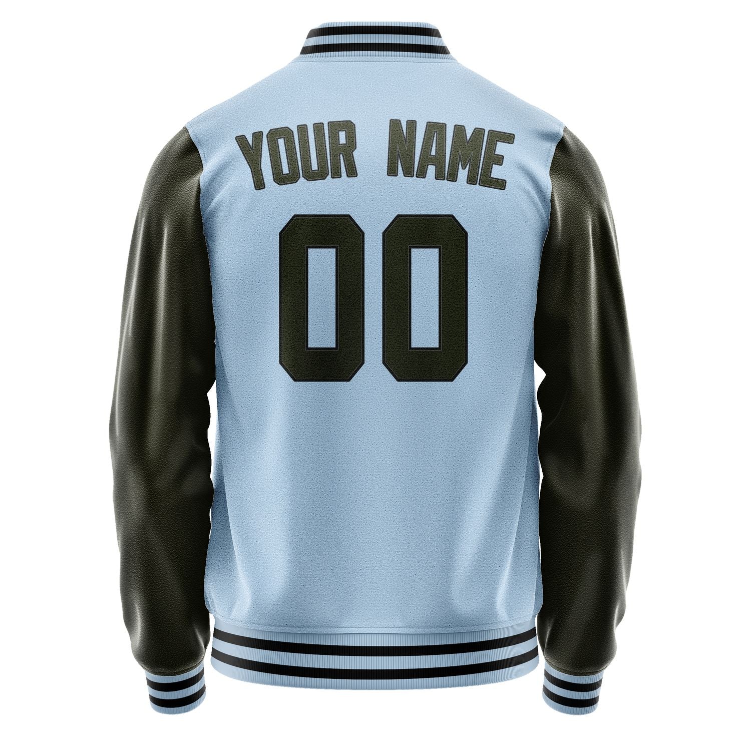Custom Light Blue Olive Jacket JA0808020817B31702