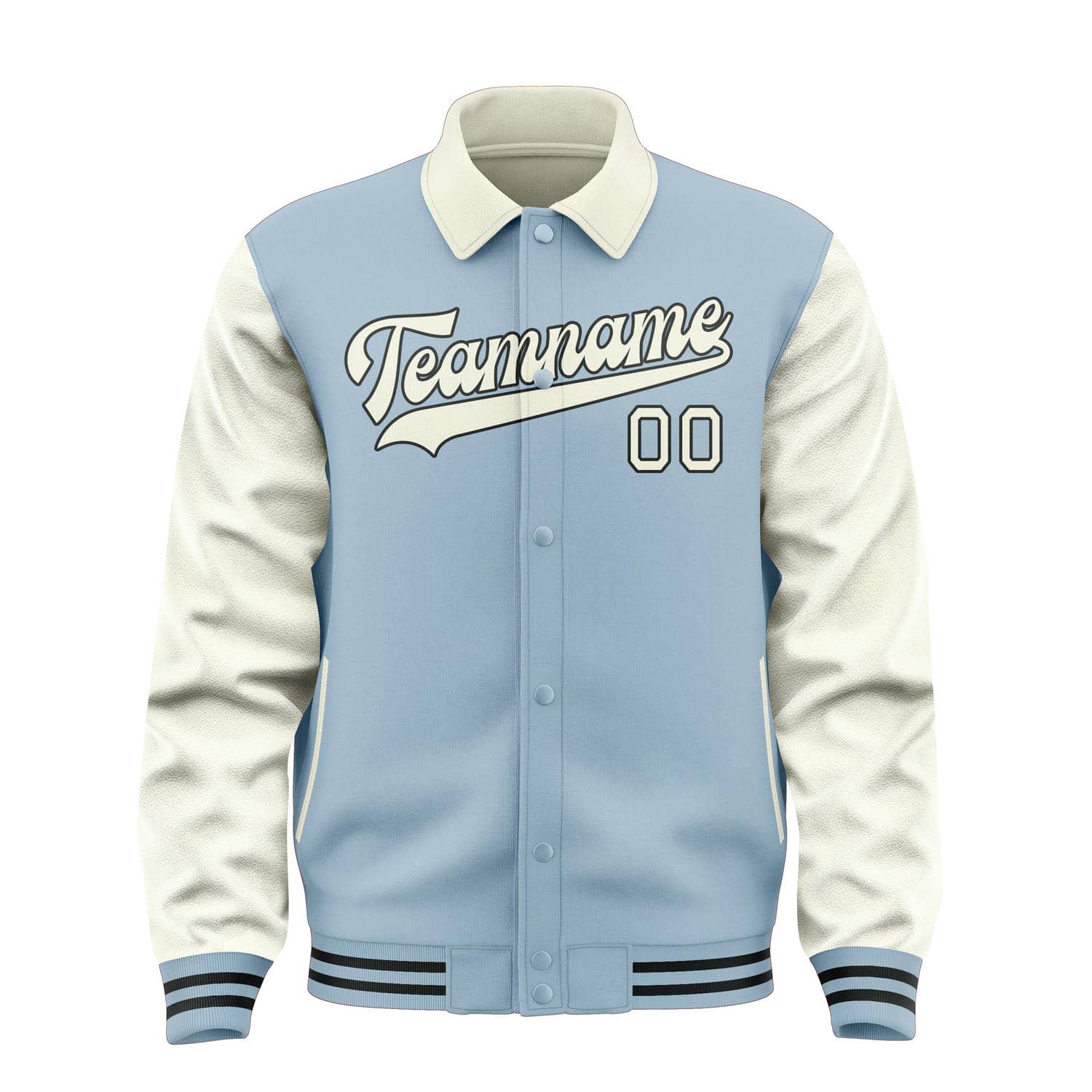 Custom Light Blue Cream Jacket