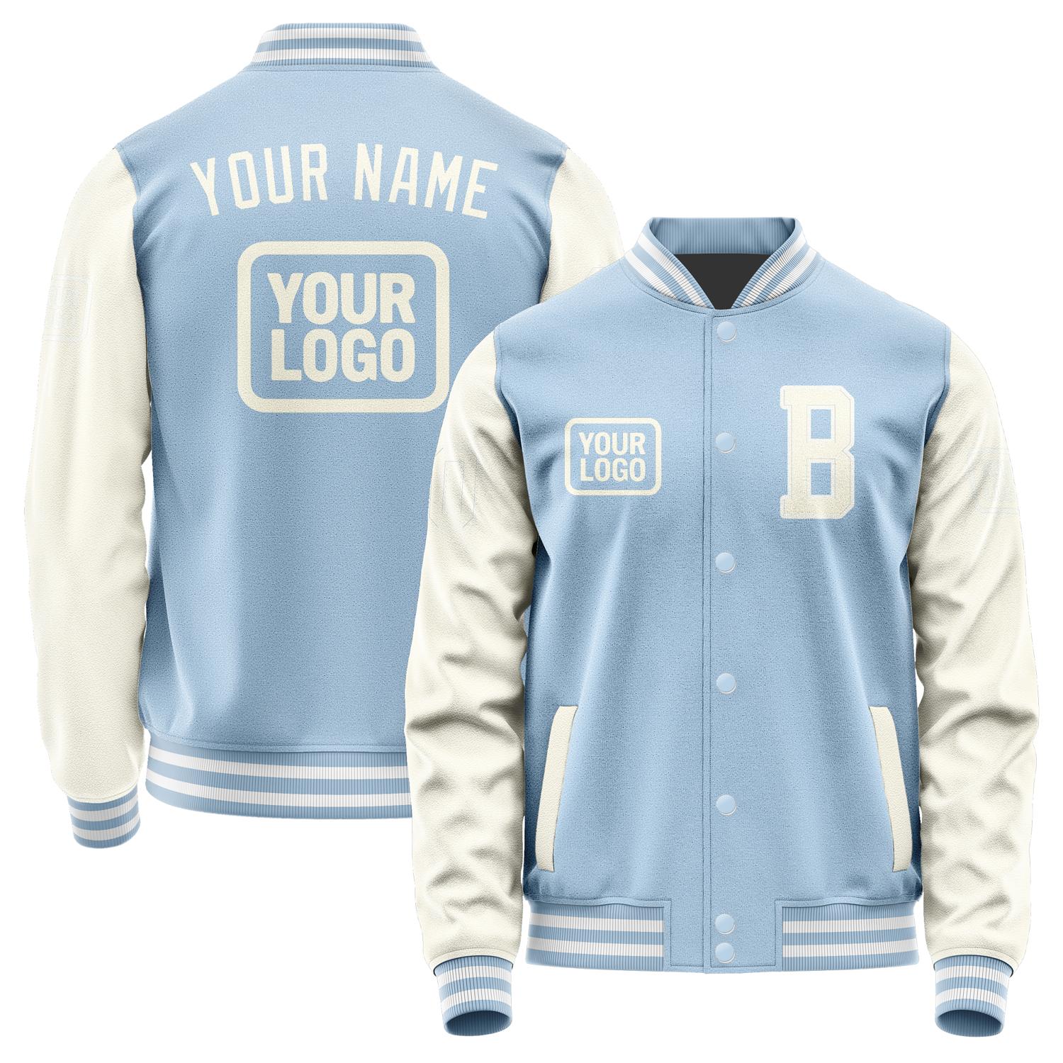 Custom Light Blue Cream Jacket JA080803081818030318
