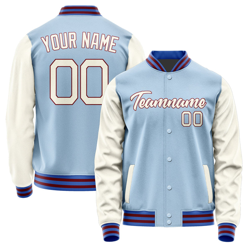Custom Light Blue Cream Jacket JA0808030915B21503