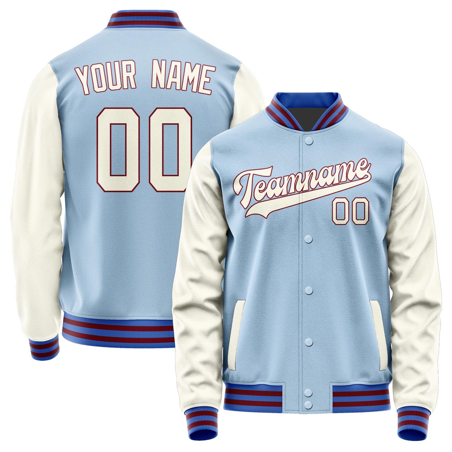 Custom Light Blue Cream Jacket JA0808030915B31503