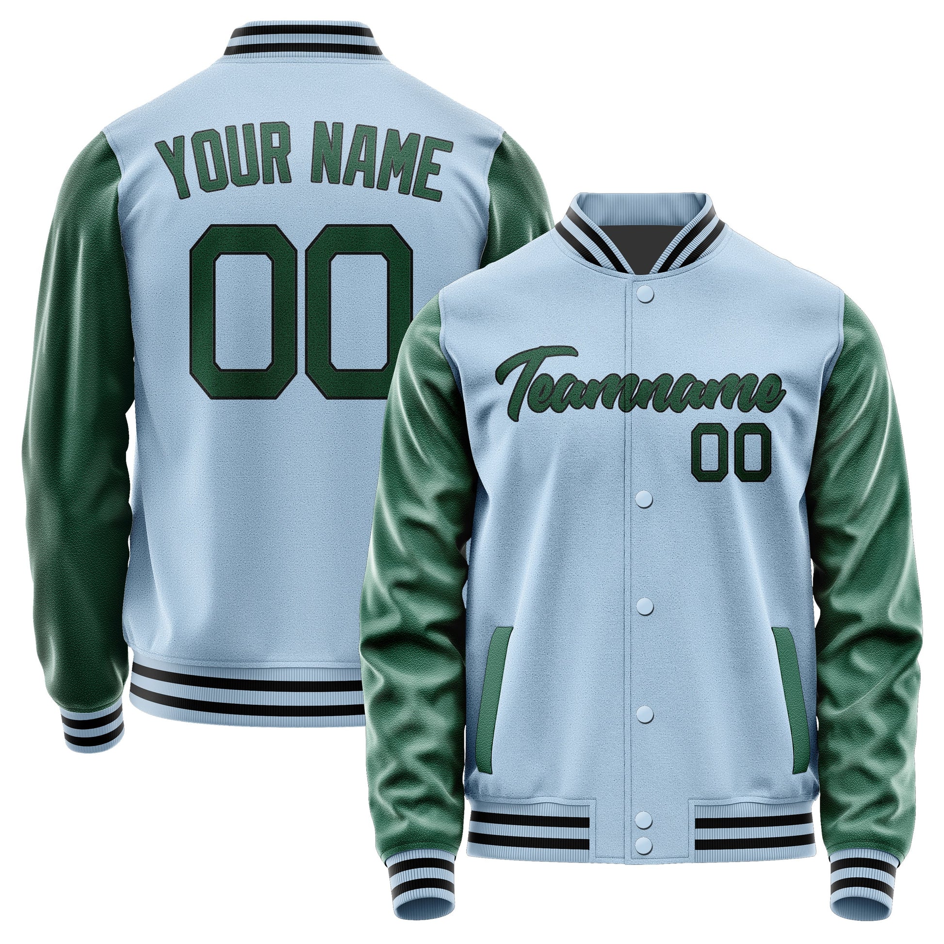 Custom Light Blue Green Jacket JA0808050817B21705