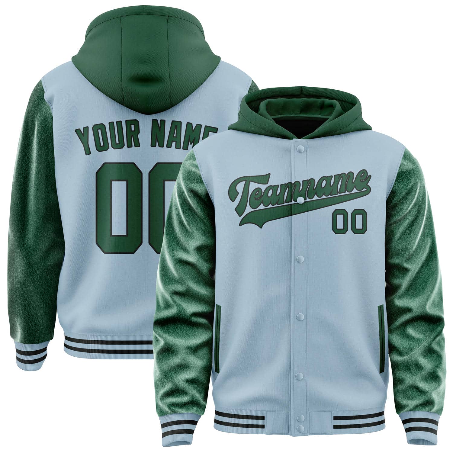 Custom Light Blue Green Jacket