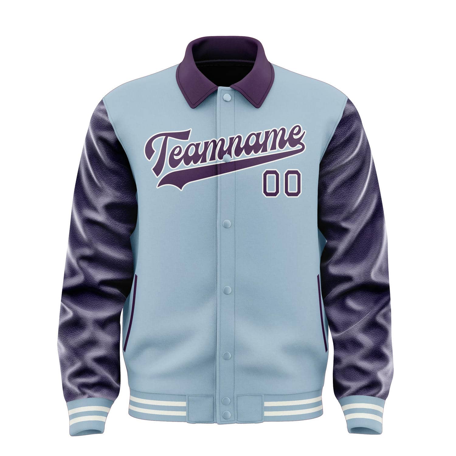 Custom Light Blue Purple Jacket