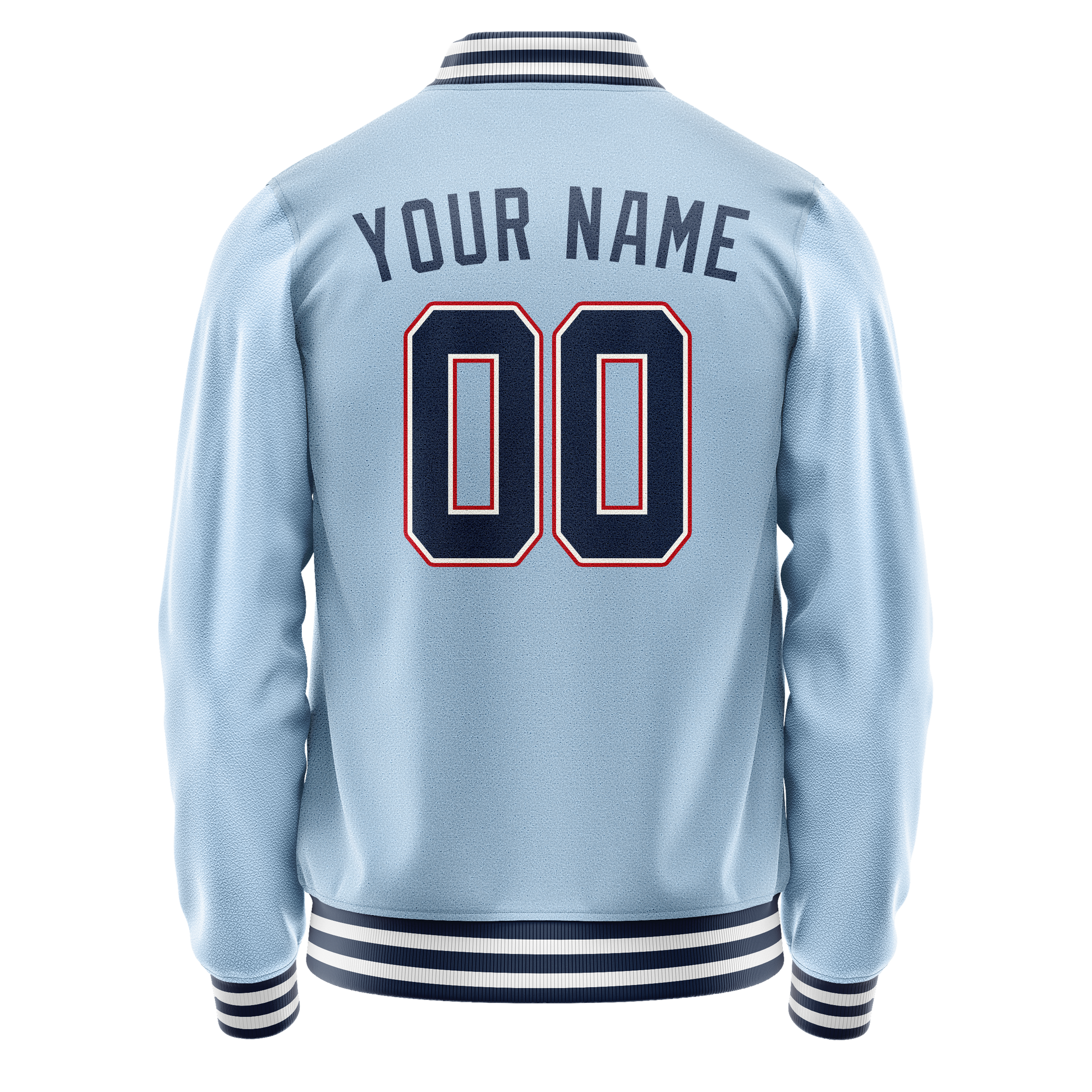 Custom Light-Blue Royal Solid Color Varsity Letterman Jacket JA02240617JC248
