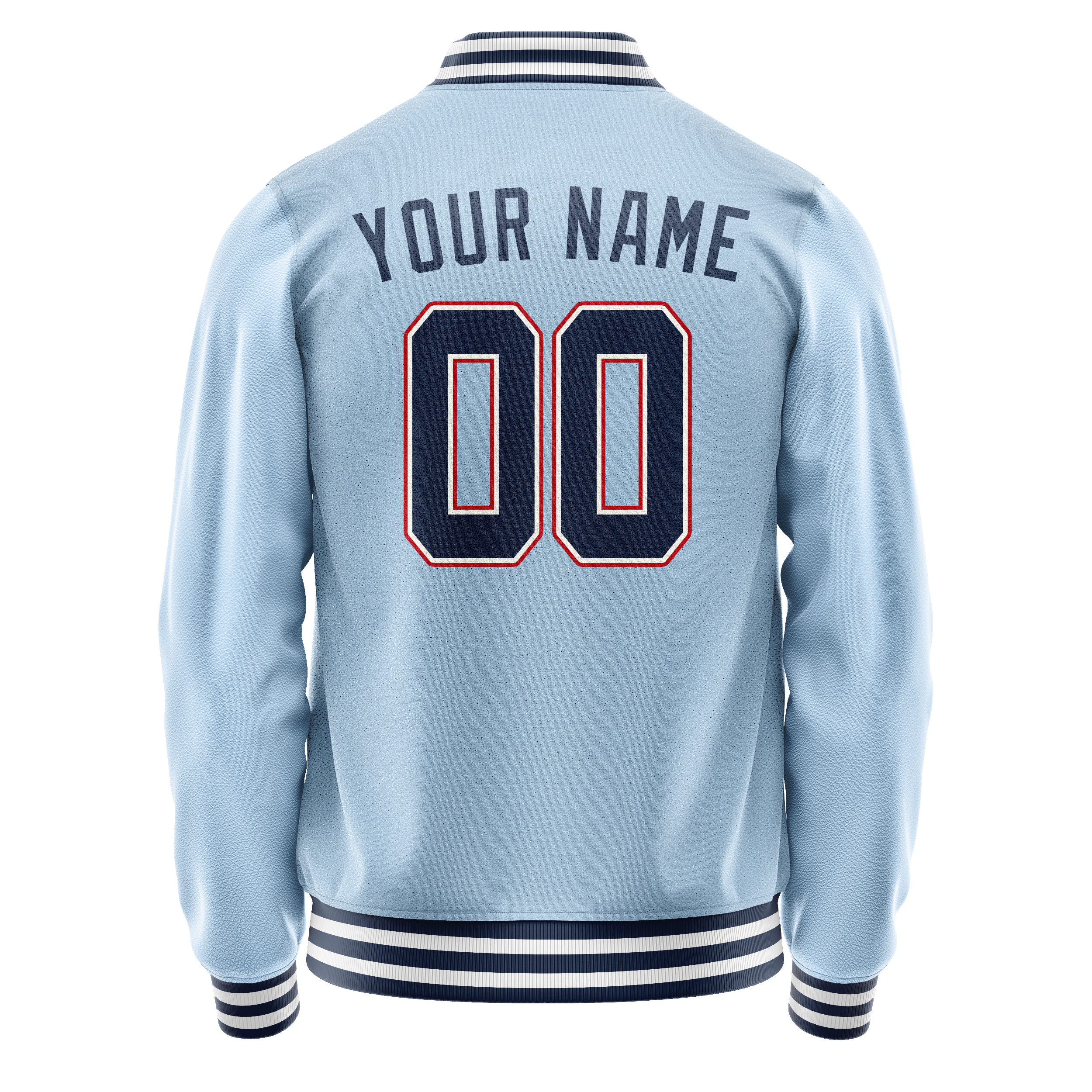 Custom Light-Blue Royal Solid Color Varsity Letterman Jacket JA02240617JC248