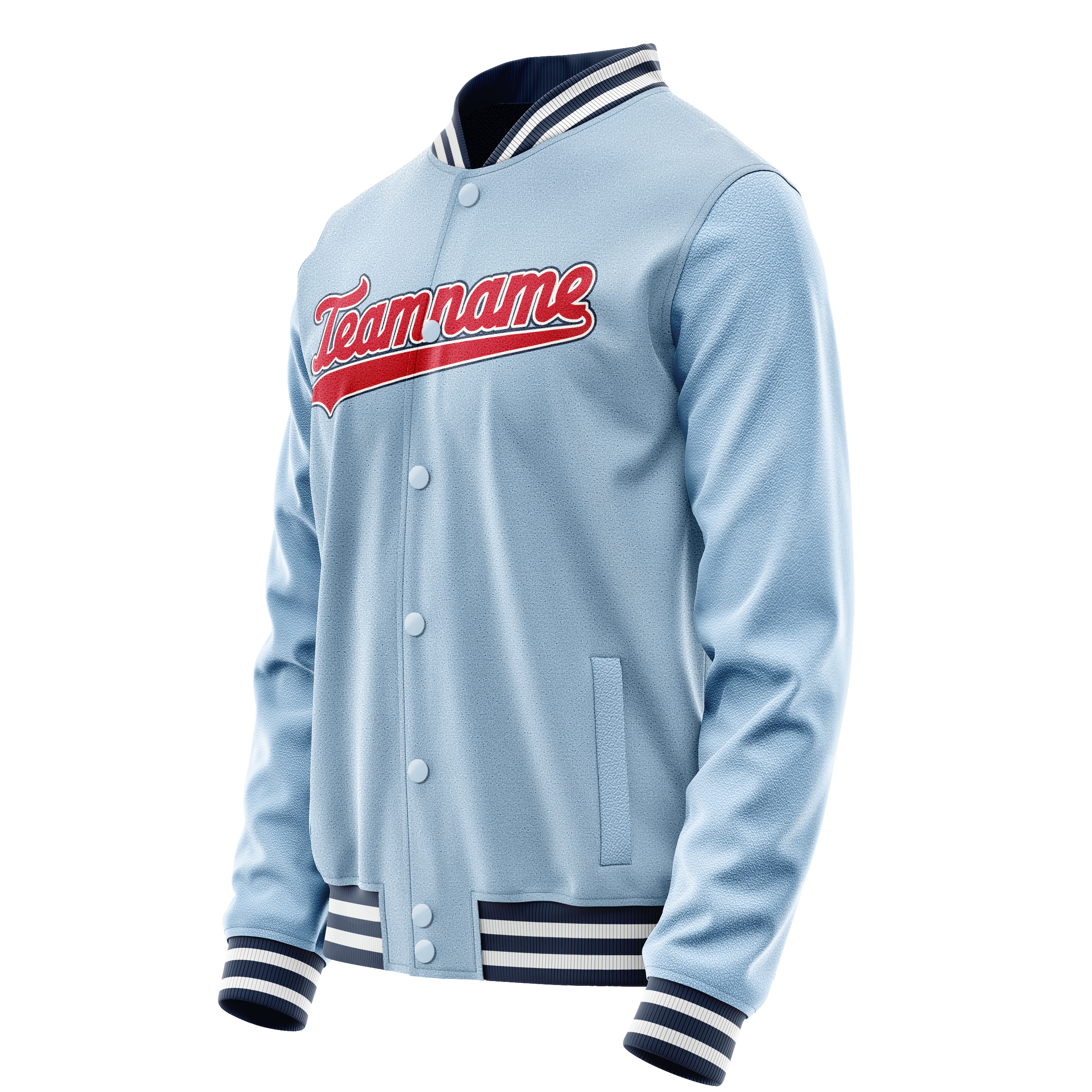 Custom Light-Blue Royal Solid Color Varsity Letterman Jacket JA02240617JC248