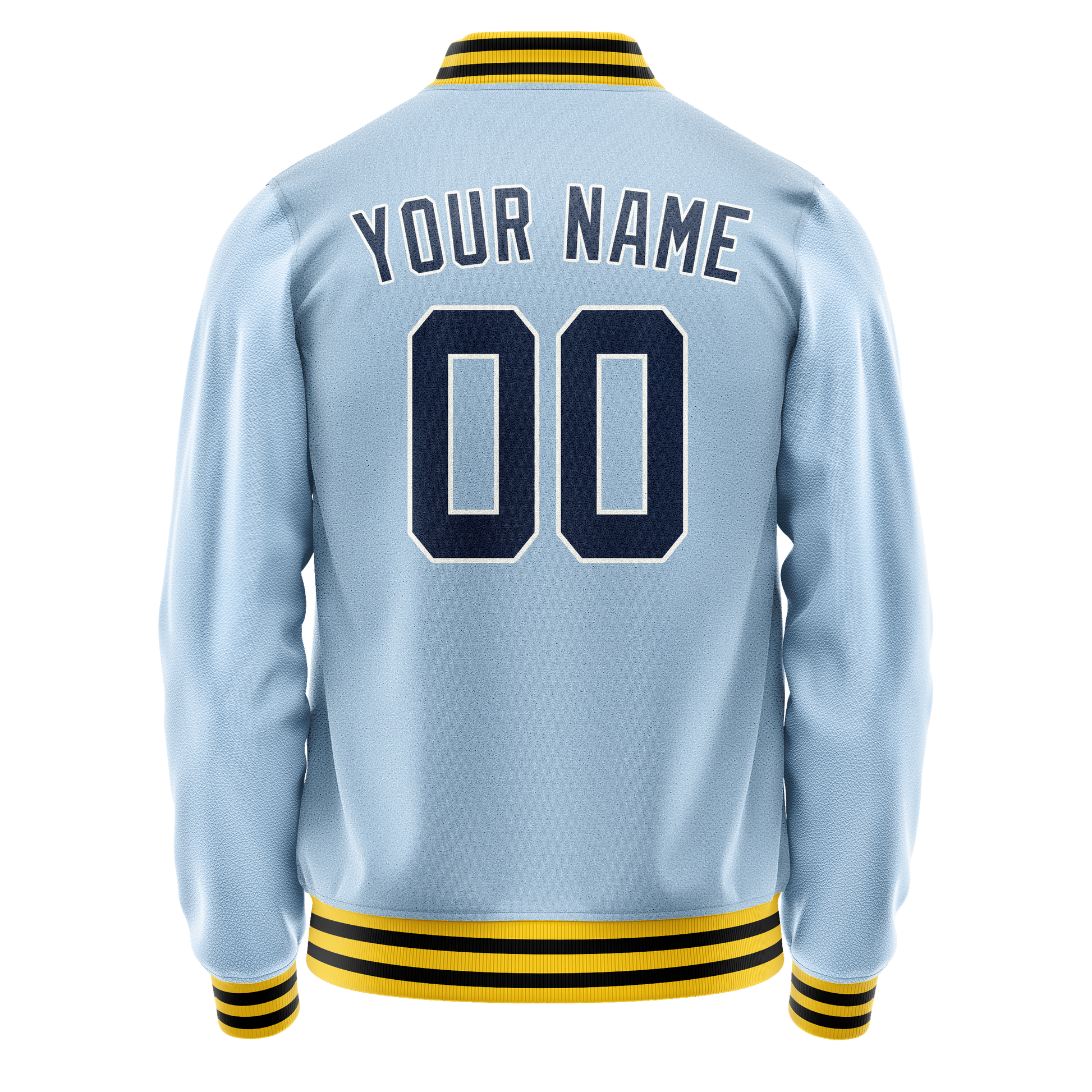 Custom Light-Blue Royal Solid Color Varsity Letterman Jacket JA02240617JC252