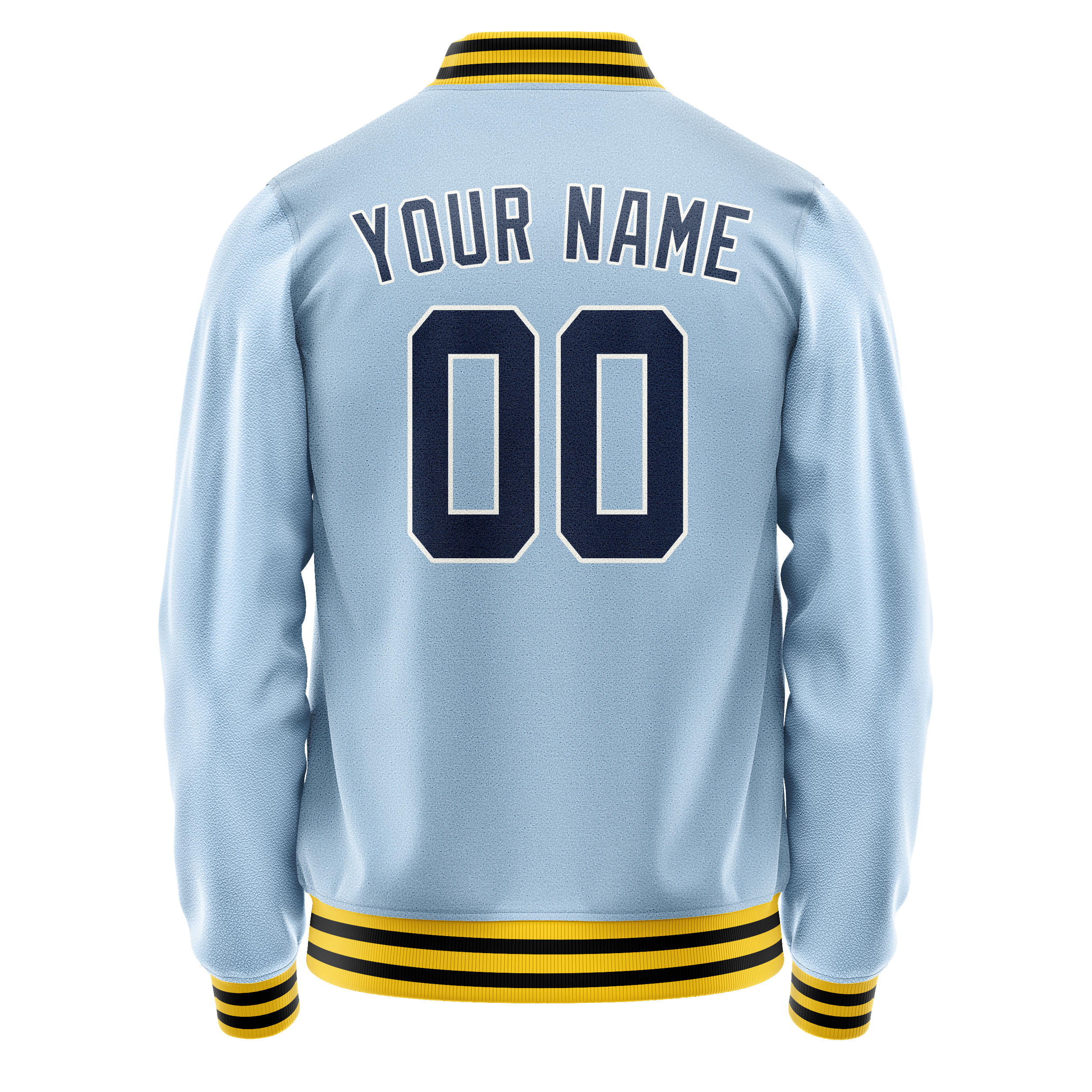 Custom Light-Blue Royal Solid Color Varsity Letterman Jacket JA02240617JC252