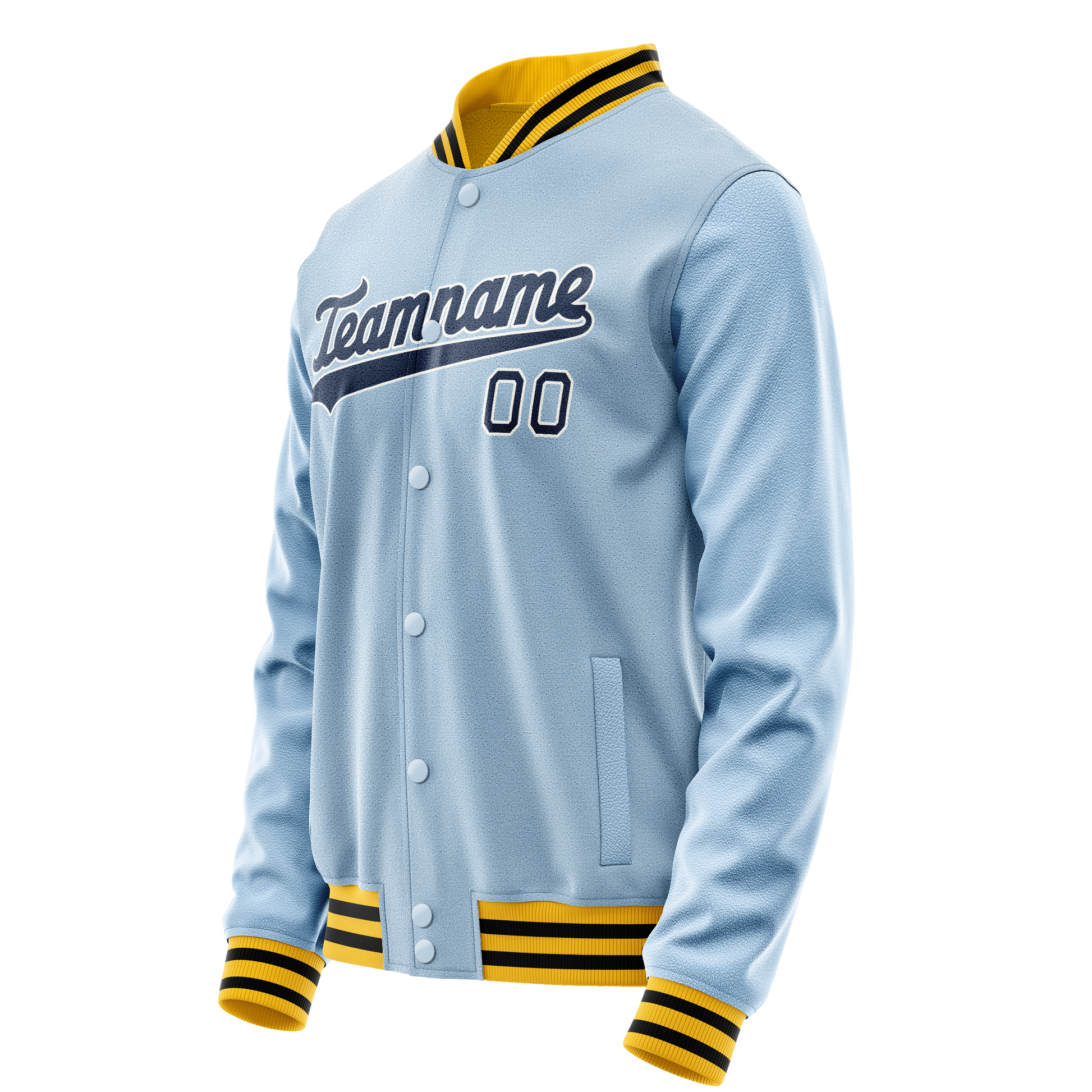 Custom Light-Blue Royal Solid Color Varsity Letterman Jacket JA02240617JC252