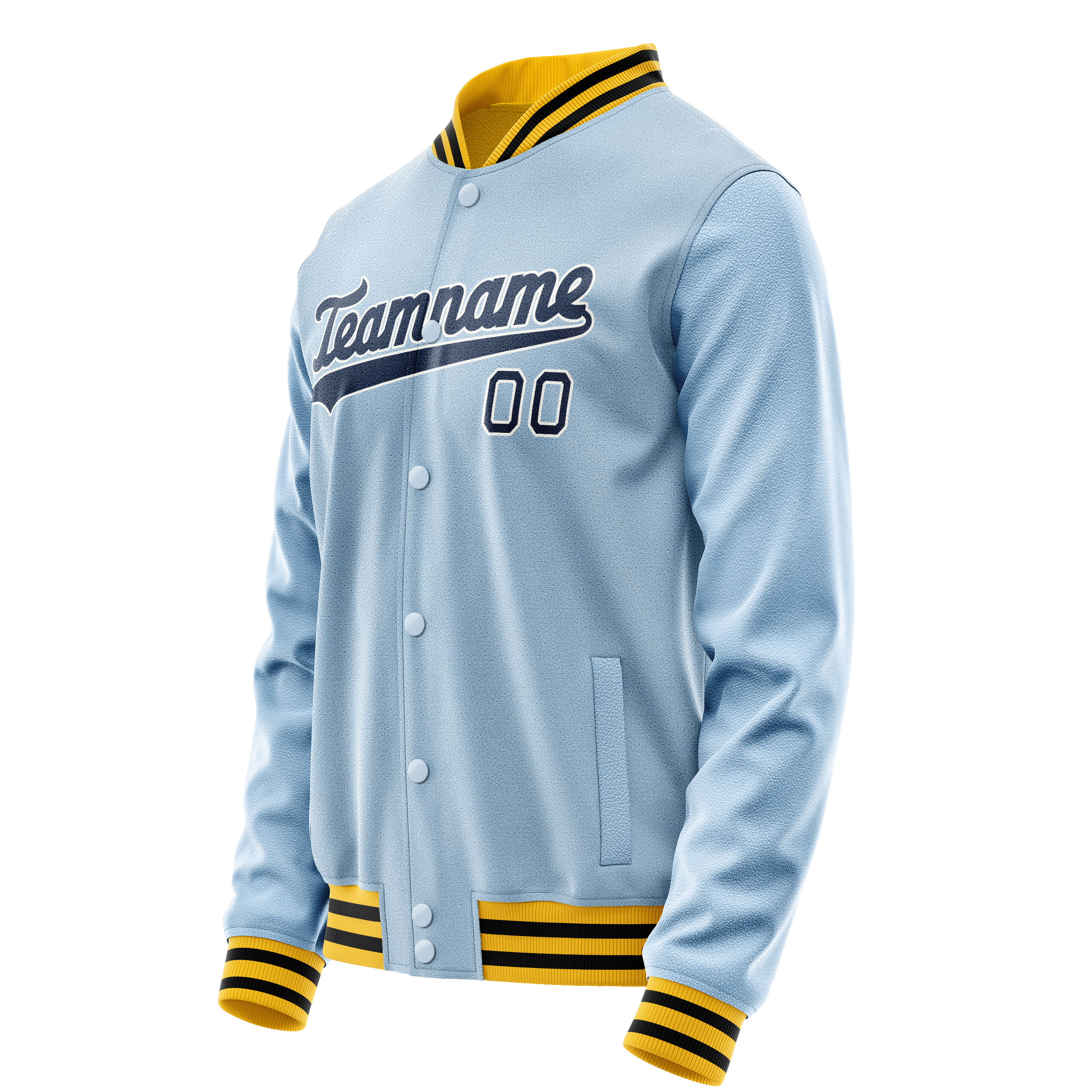 Custom Light-Blue Royal Solid Color Varsity Letterman Jacket JA02240617JC252