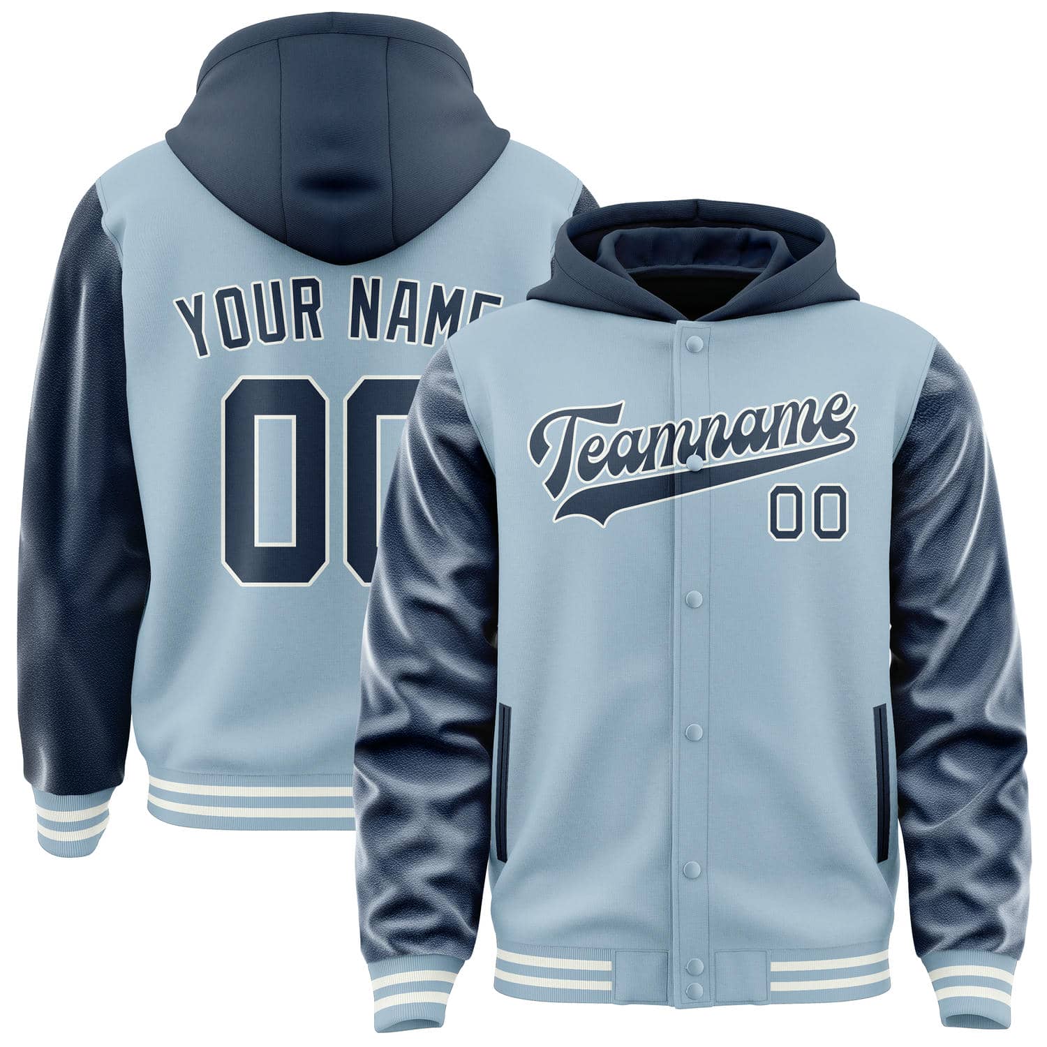 Custom Light Blue Blue Jacket