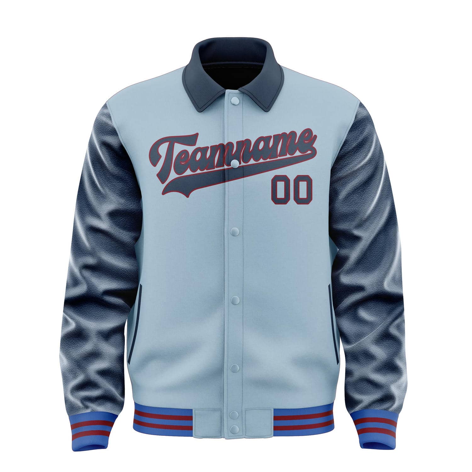 Custom Light Blue Blue Jacket