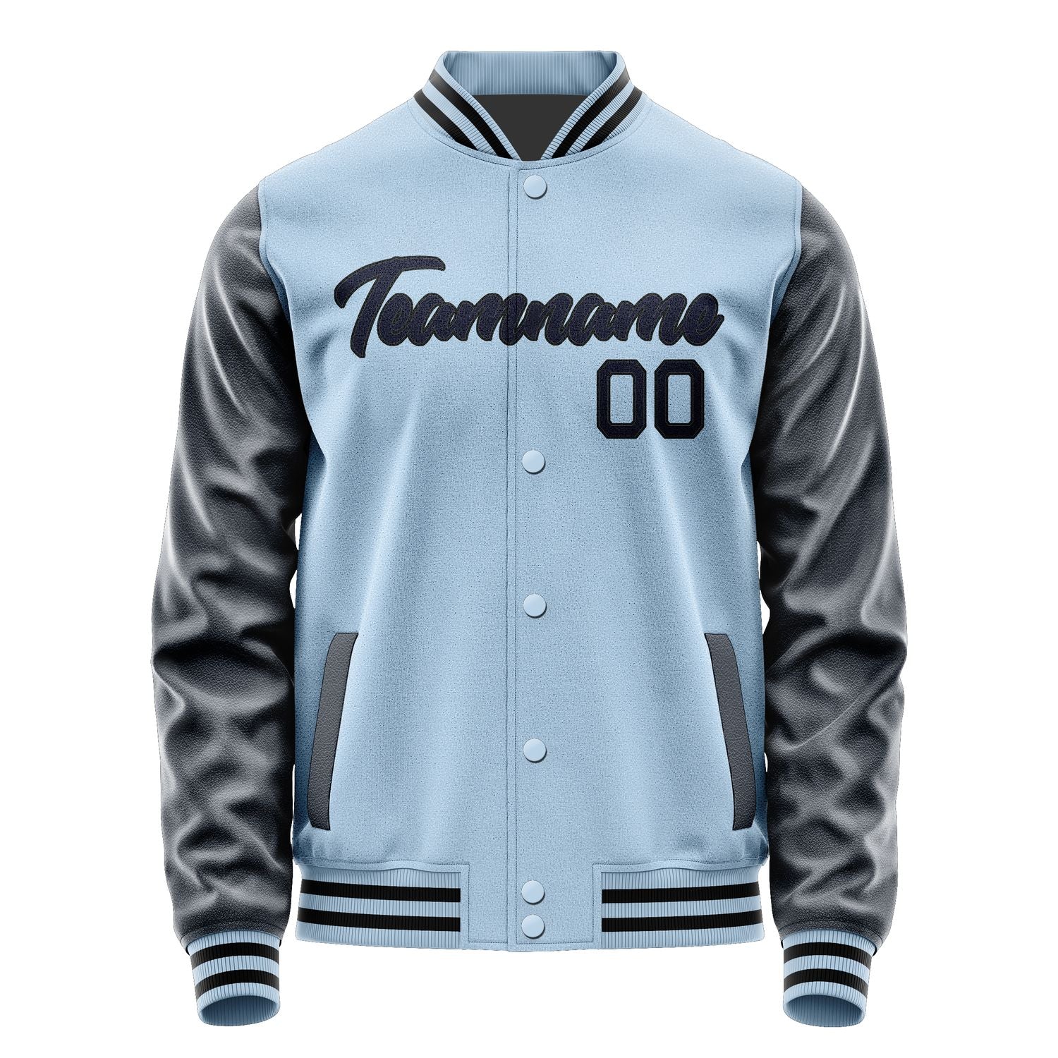 Custom Light Blue Navy Jacket JA0808110817B21711