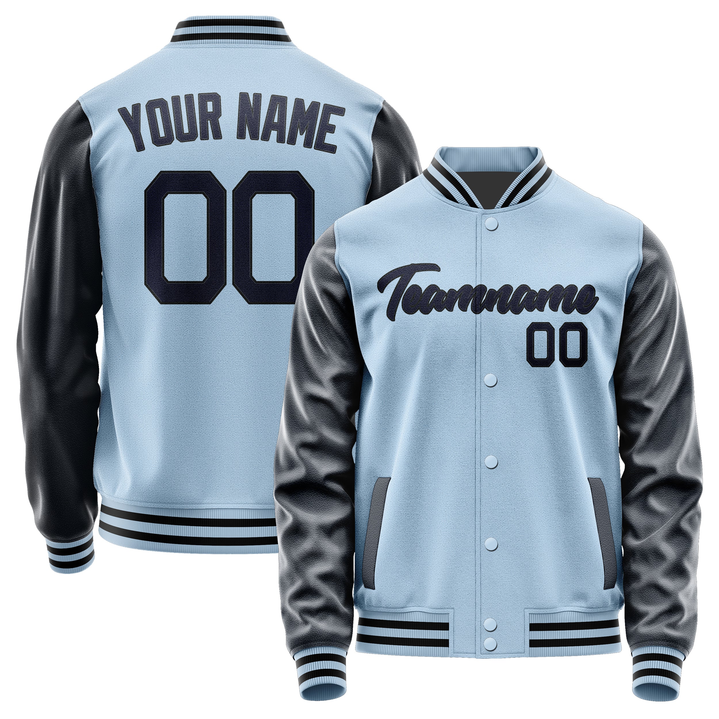 Custom Light Blue Navy Jacket JA0808110817B21711