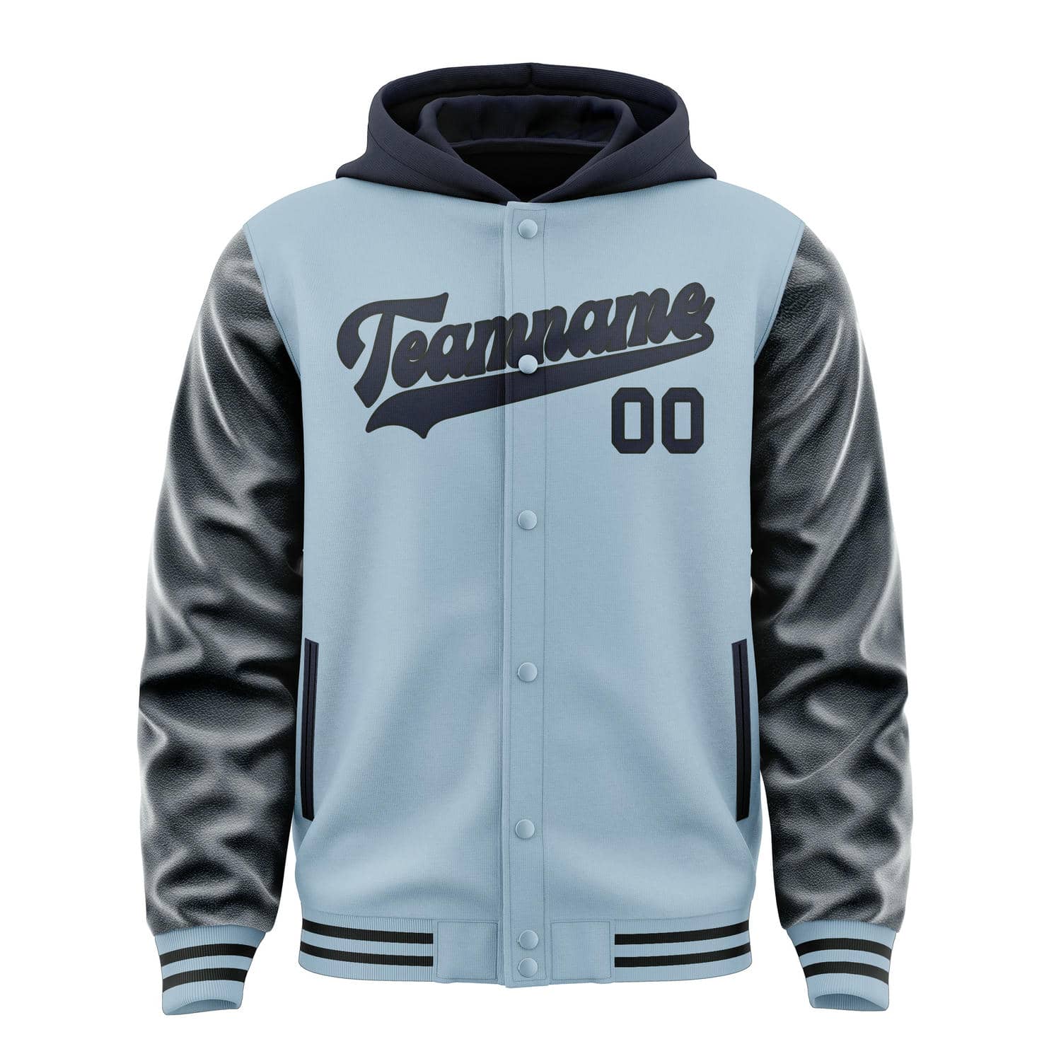 Custom Light Blue Navy Jacket