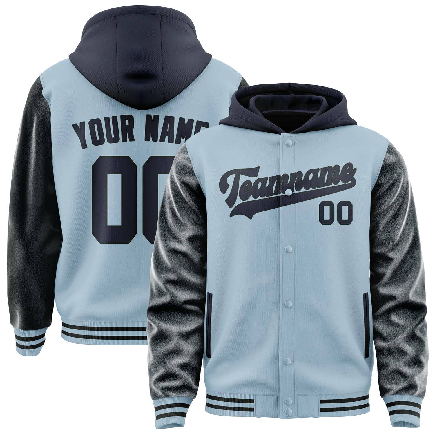 Custom Light Blue Navy Jacket