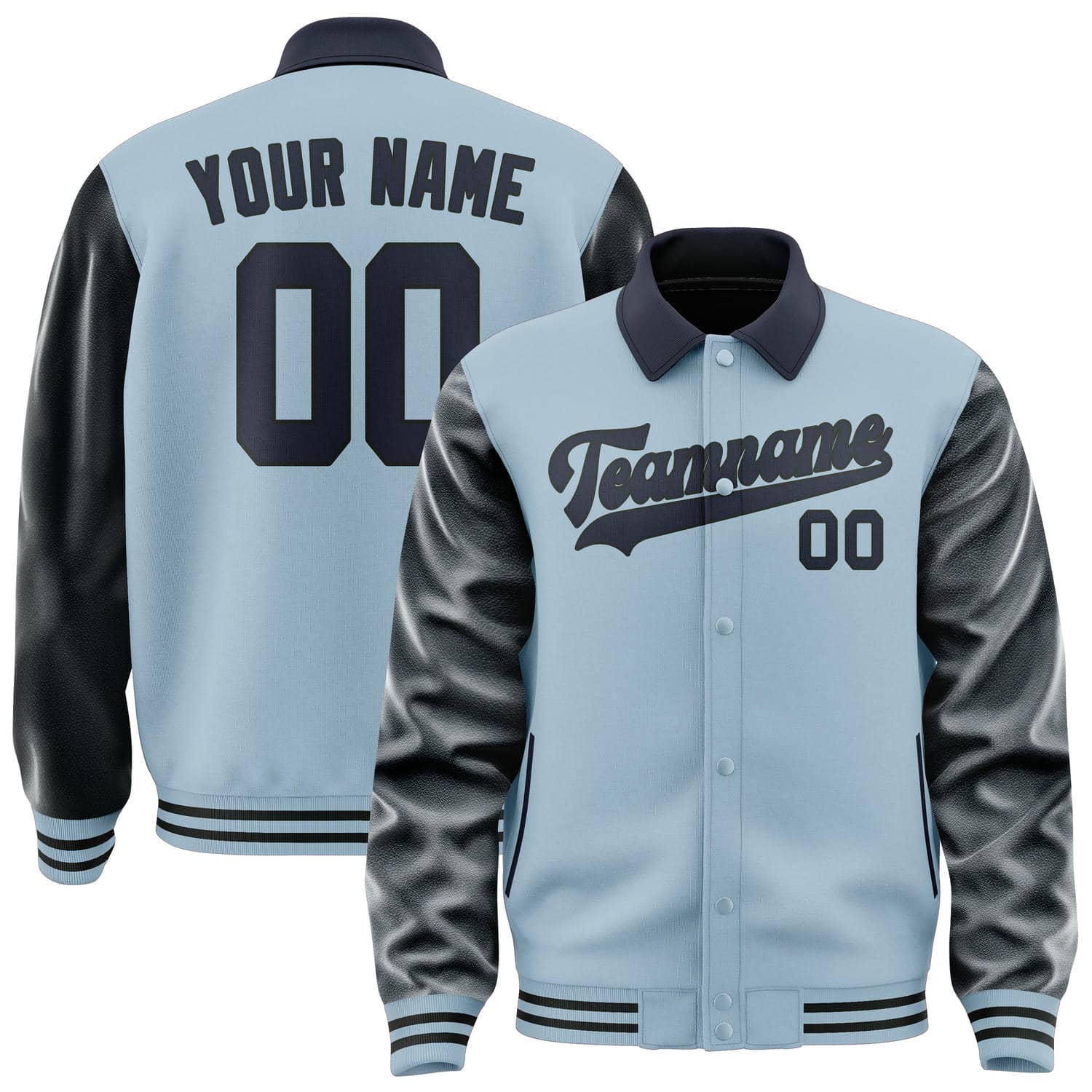 Custom Light Blue Navy Jacket