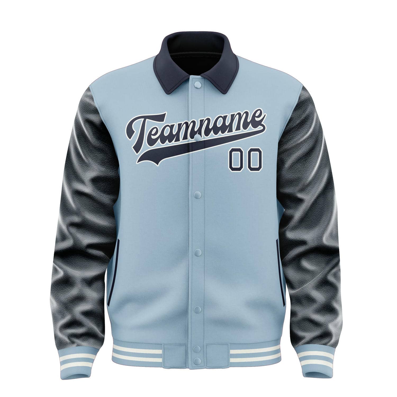 Custom Light Blue Navy Jacket